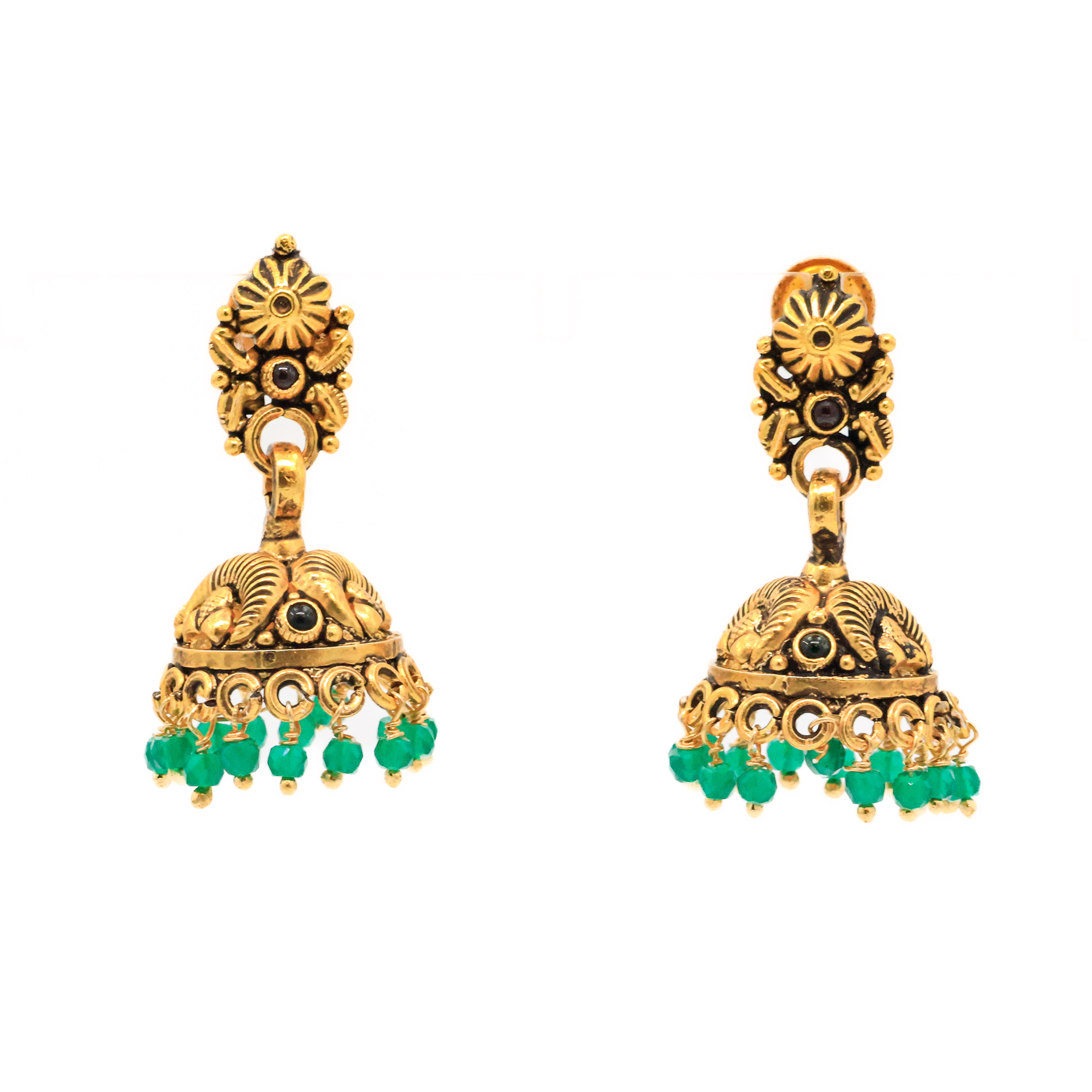 Arham Silver Palace - Gold Jhumka Earrings
