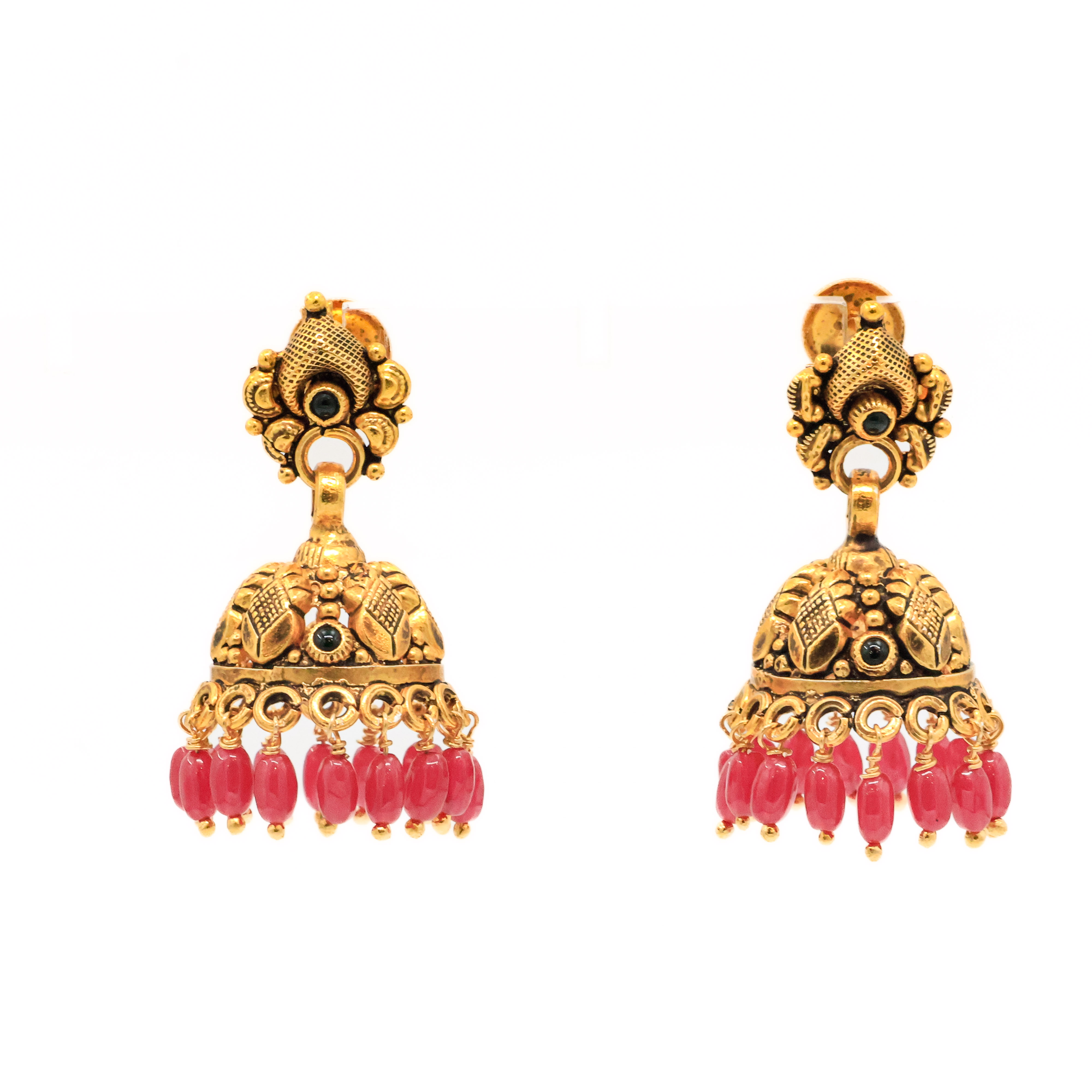 Arham Silver Palace - Gold Jhumka Earrings