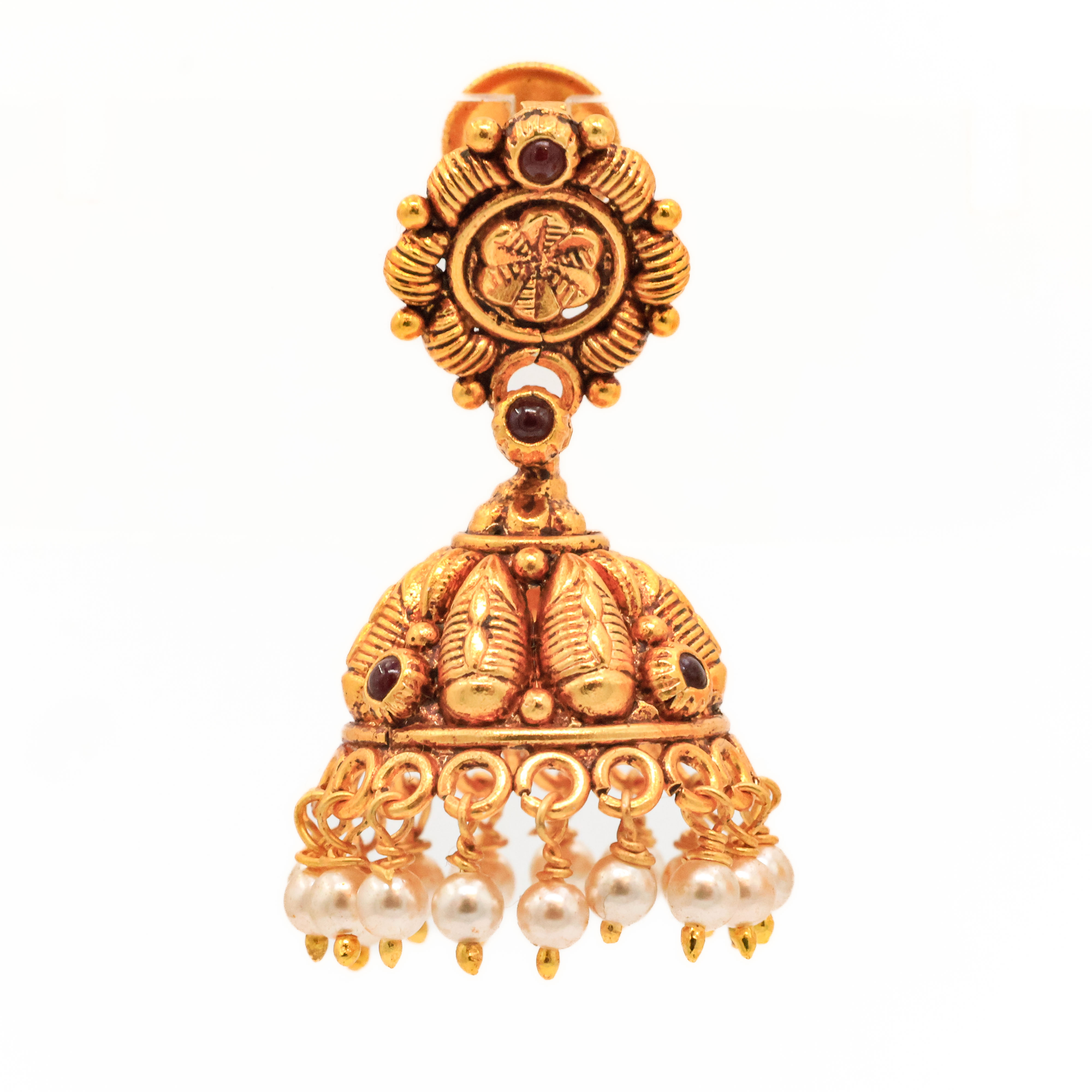 Arham Silver Palace - Gold Jhumka Earrings