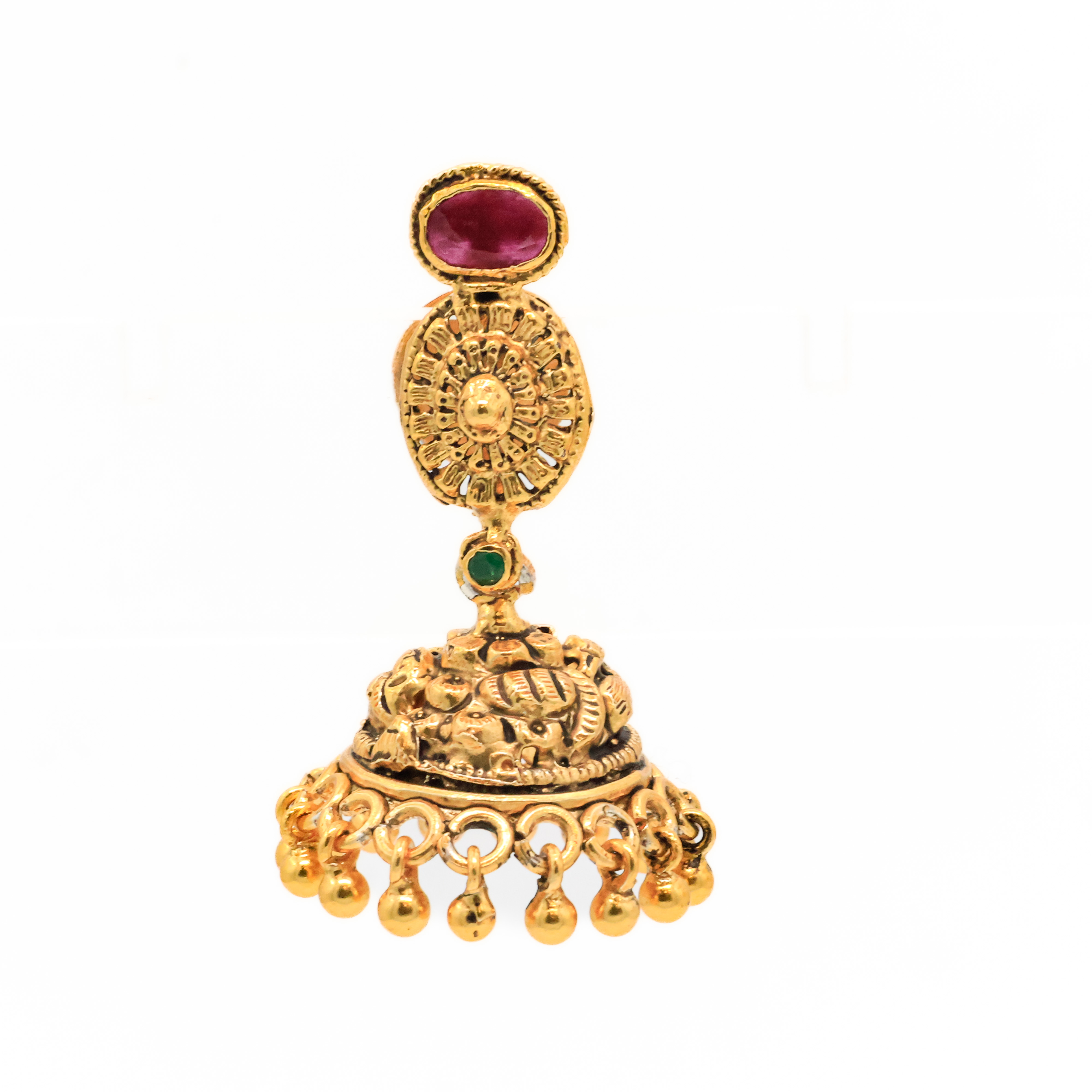 Arham Silver Palace - Gold Jhumka Earrings
