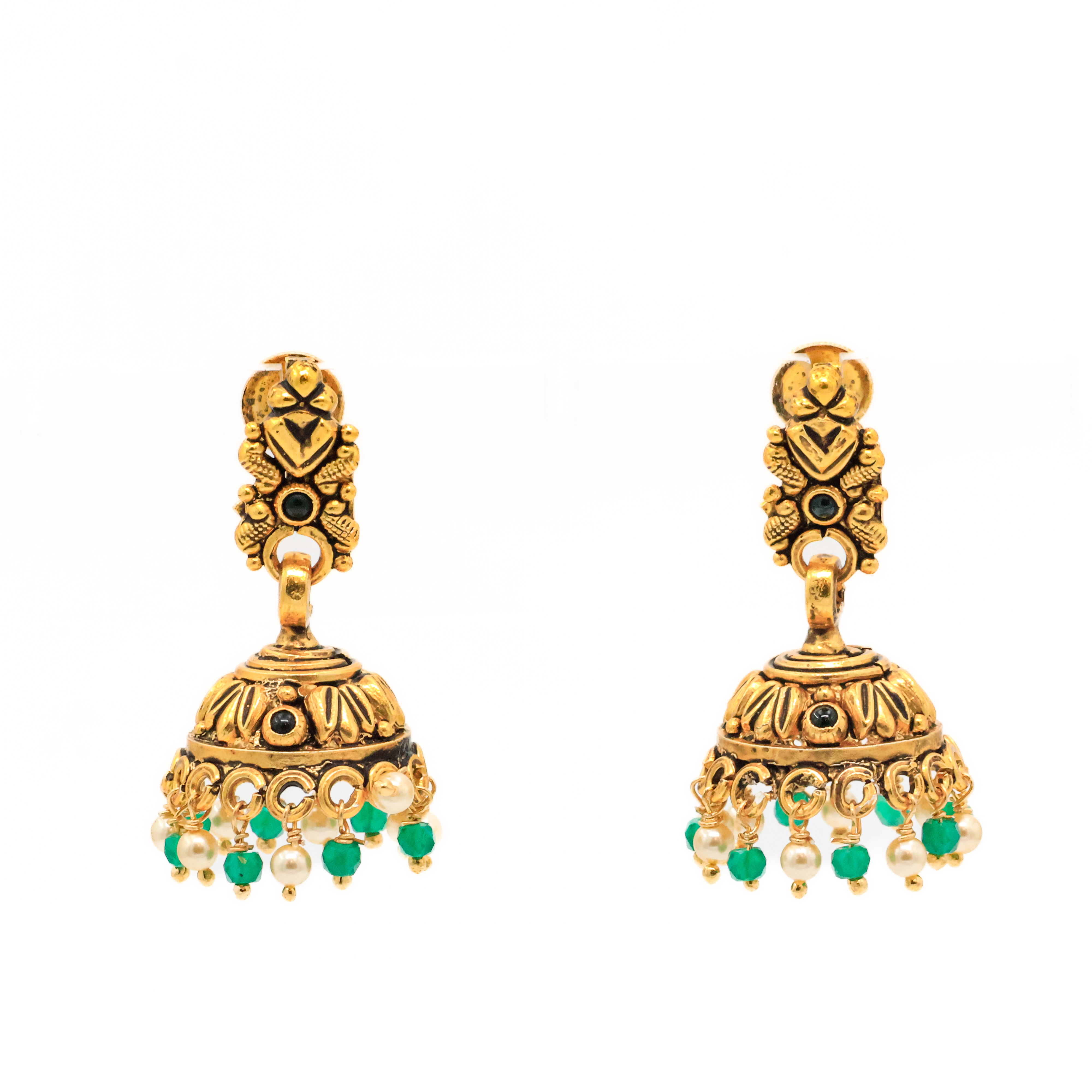 Arham Silver Palace - Gold Jhumka Earrings