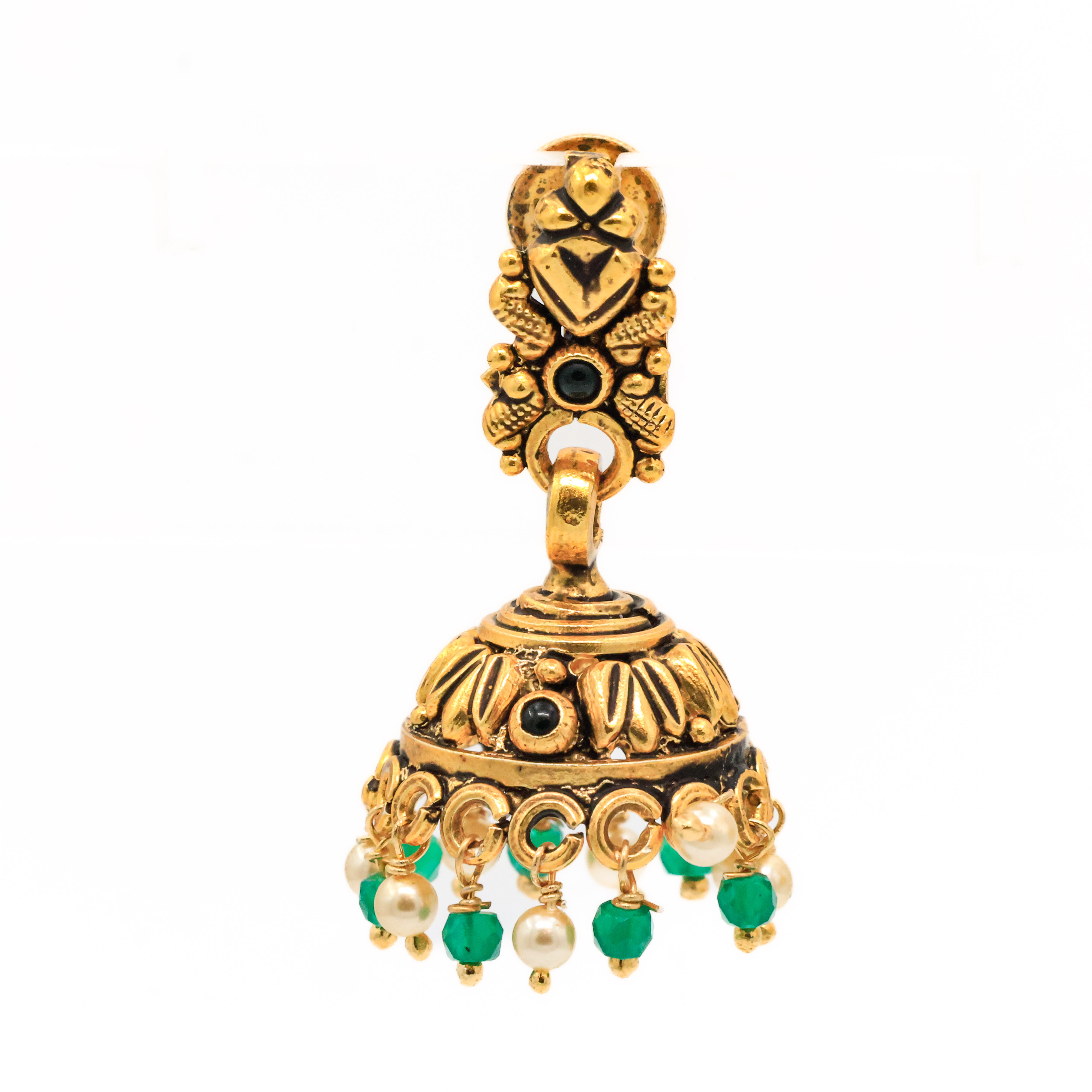 Arham Silver Palace - Gold Jhumka Earrings