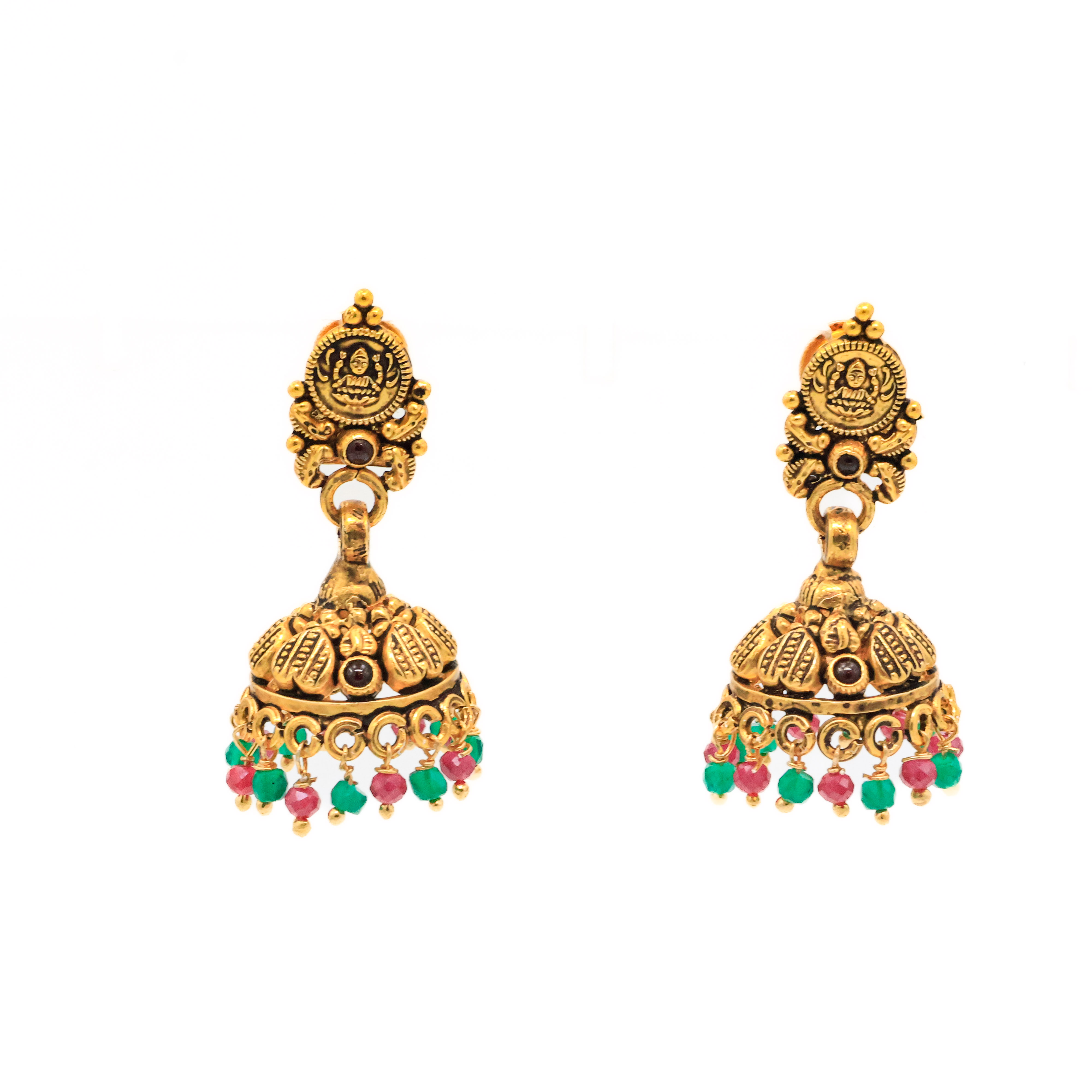 Arham Silver Palace - Gold Jhumka Earrings