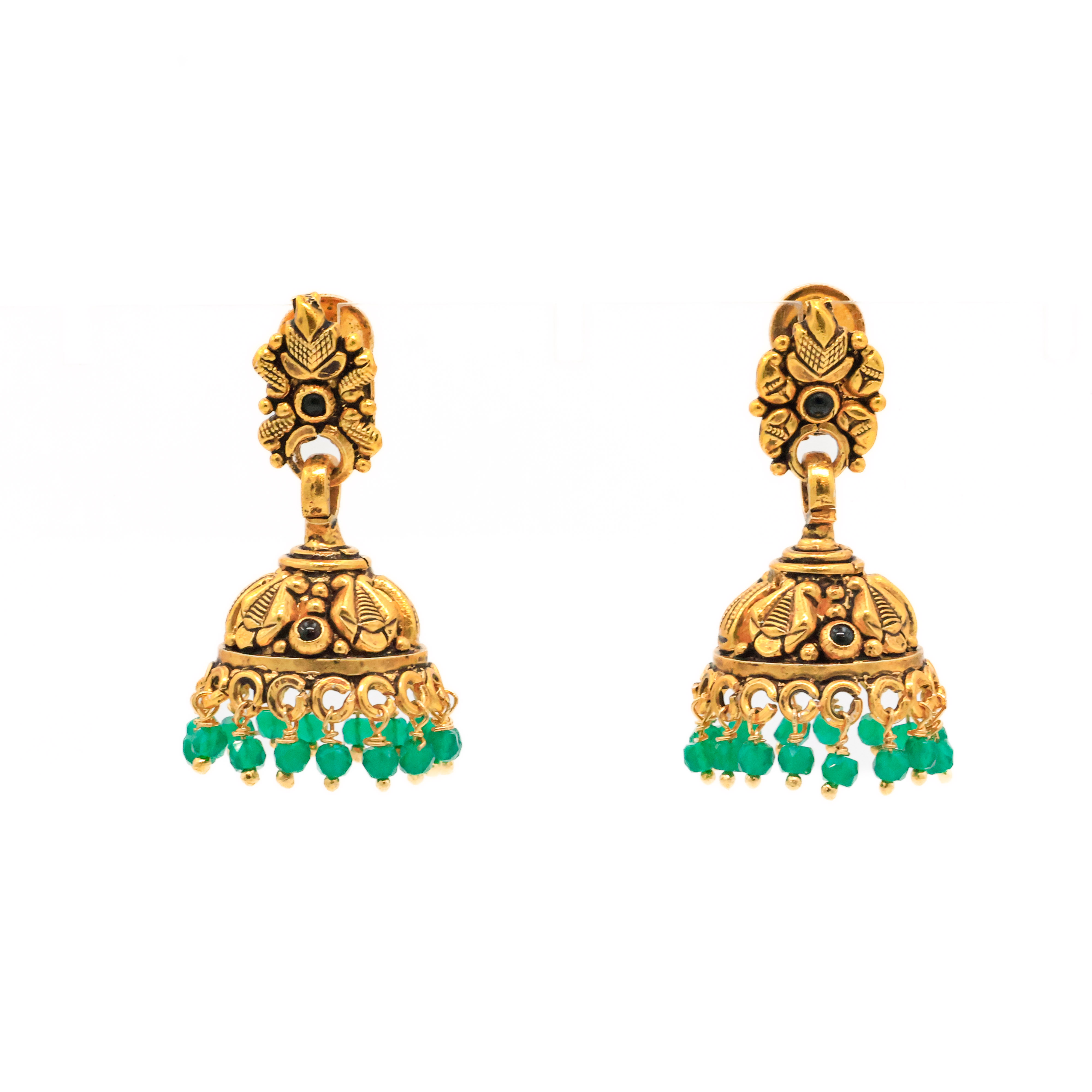 Arham Silver Palace - Gold Jhumka Earrings