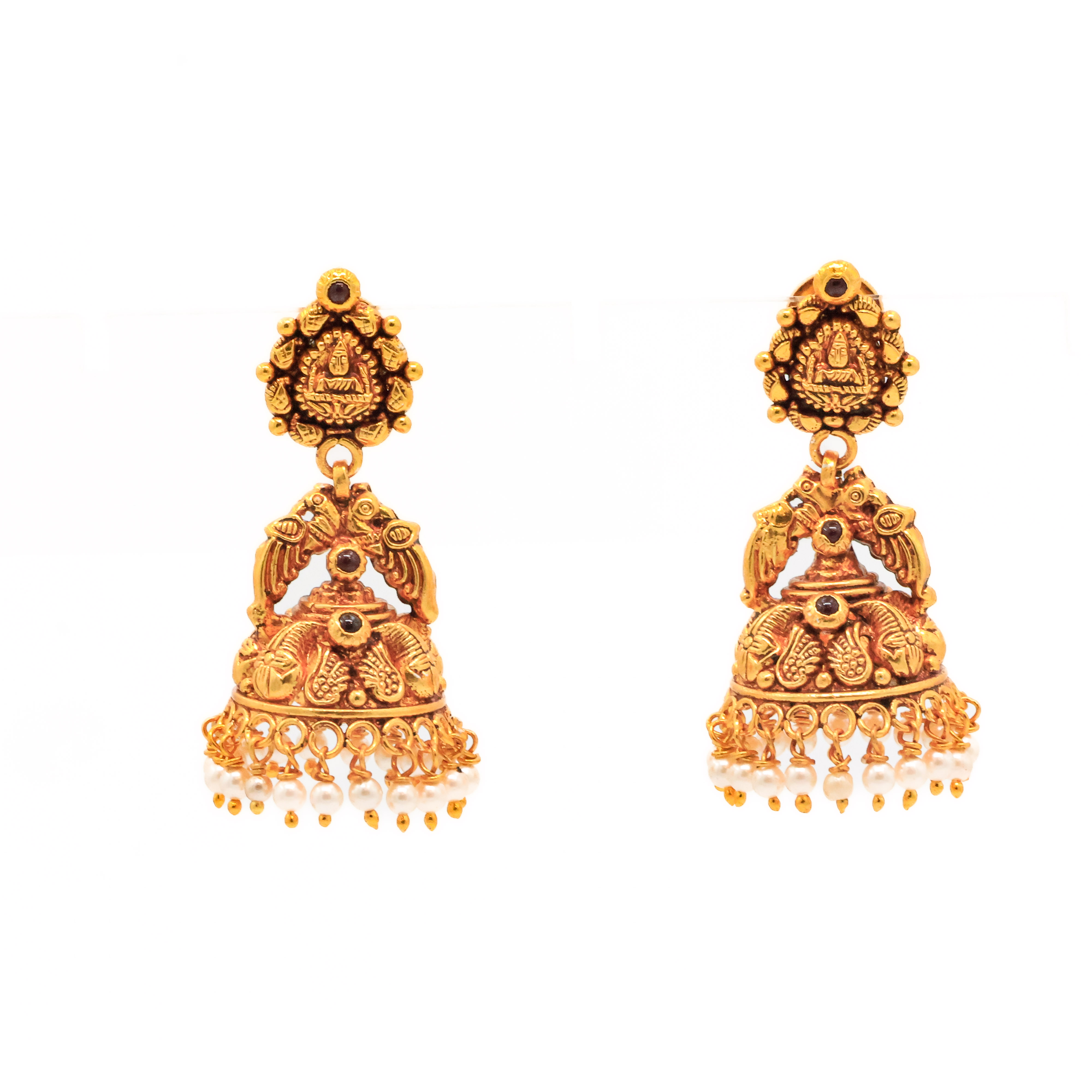 Arham Silver Palace - Gold Jhumka Earrings