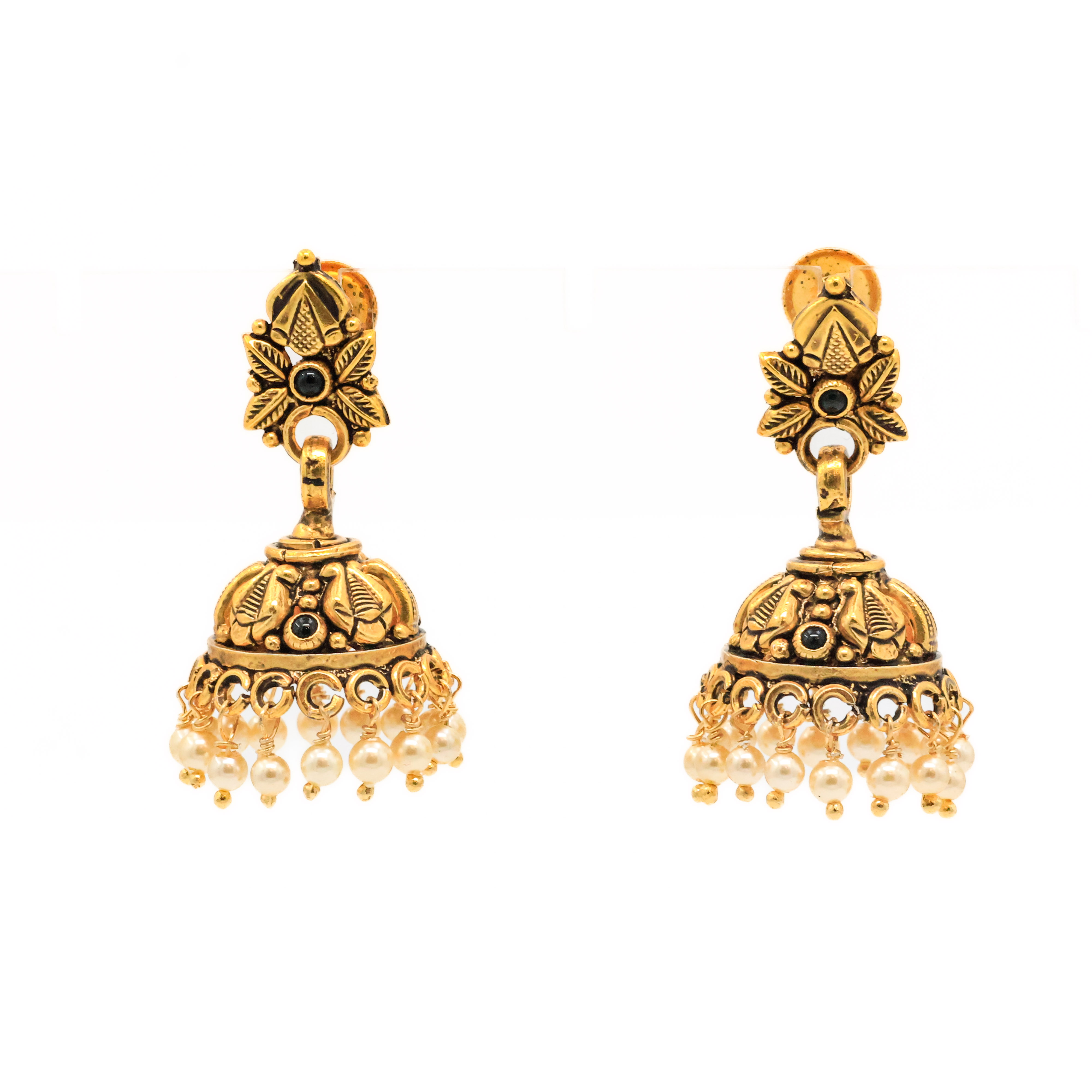Arham Silver Palace - Gold Jhumka Earrings