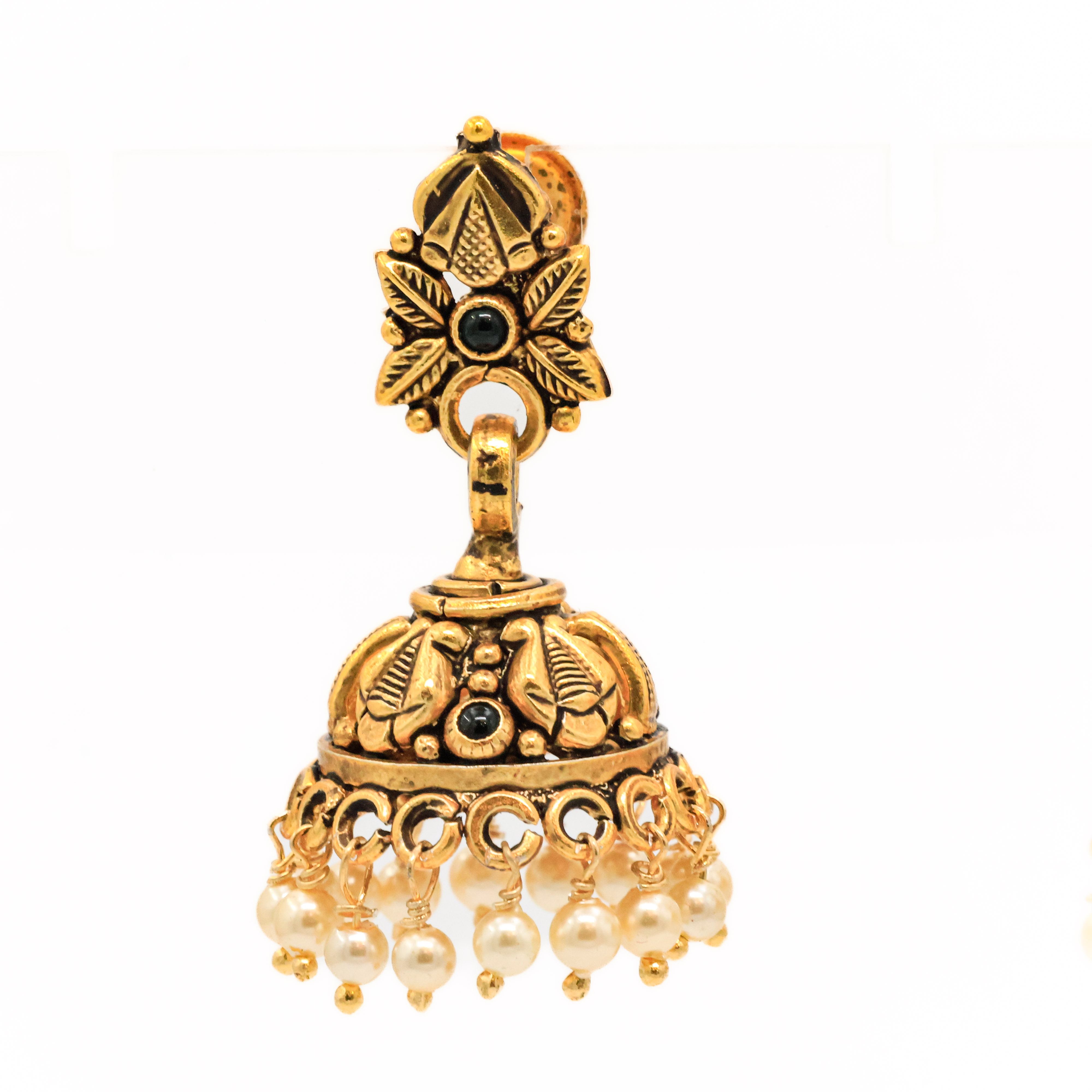 Arham Silver Palace - Gold Jhumka Earrings