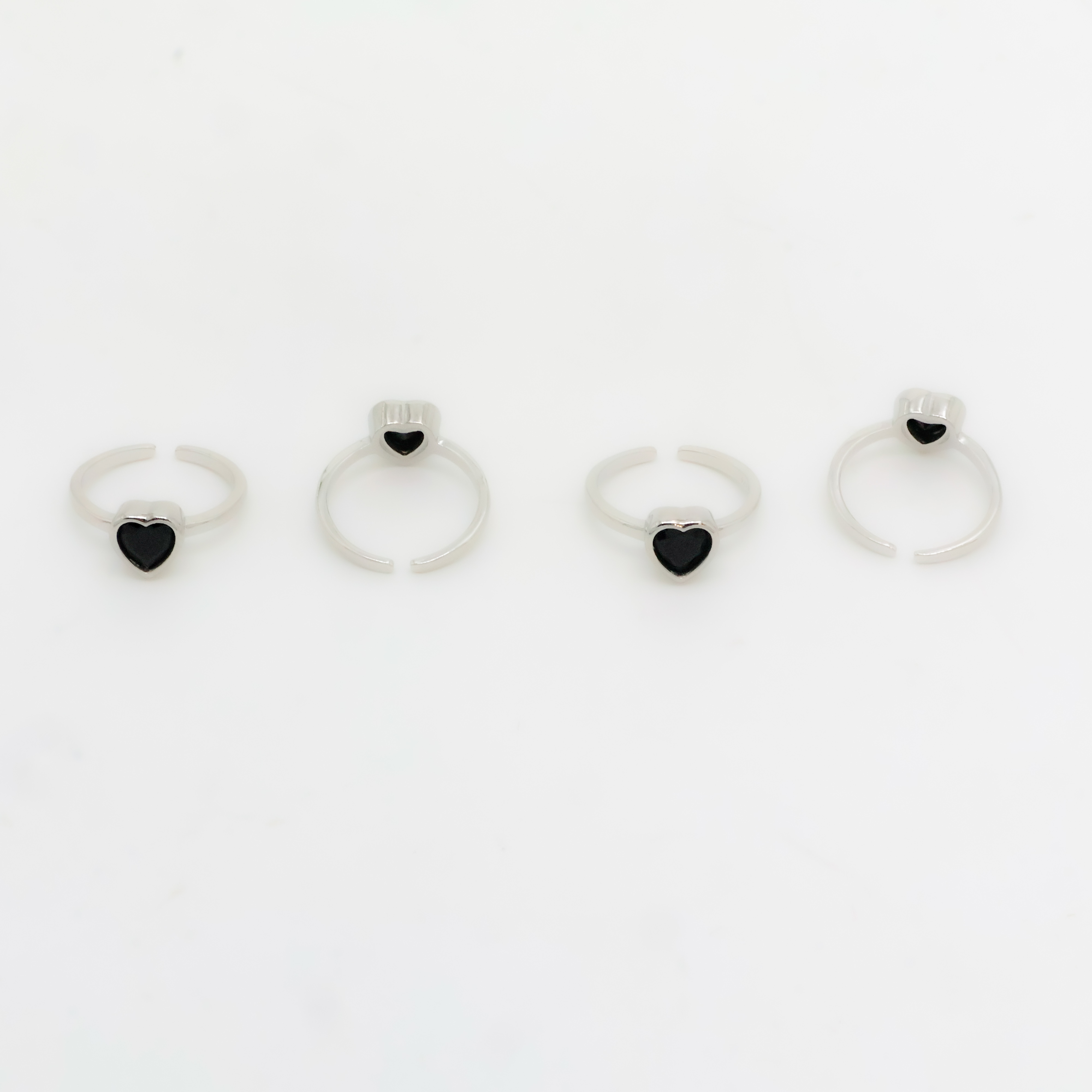 Silver Heart Toe Rings
