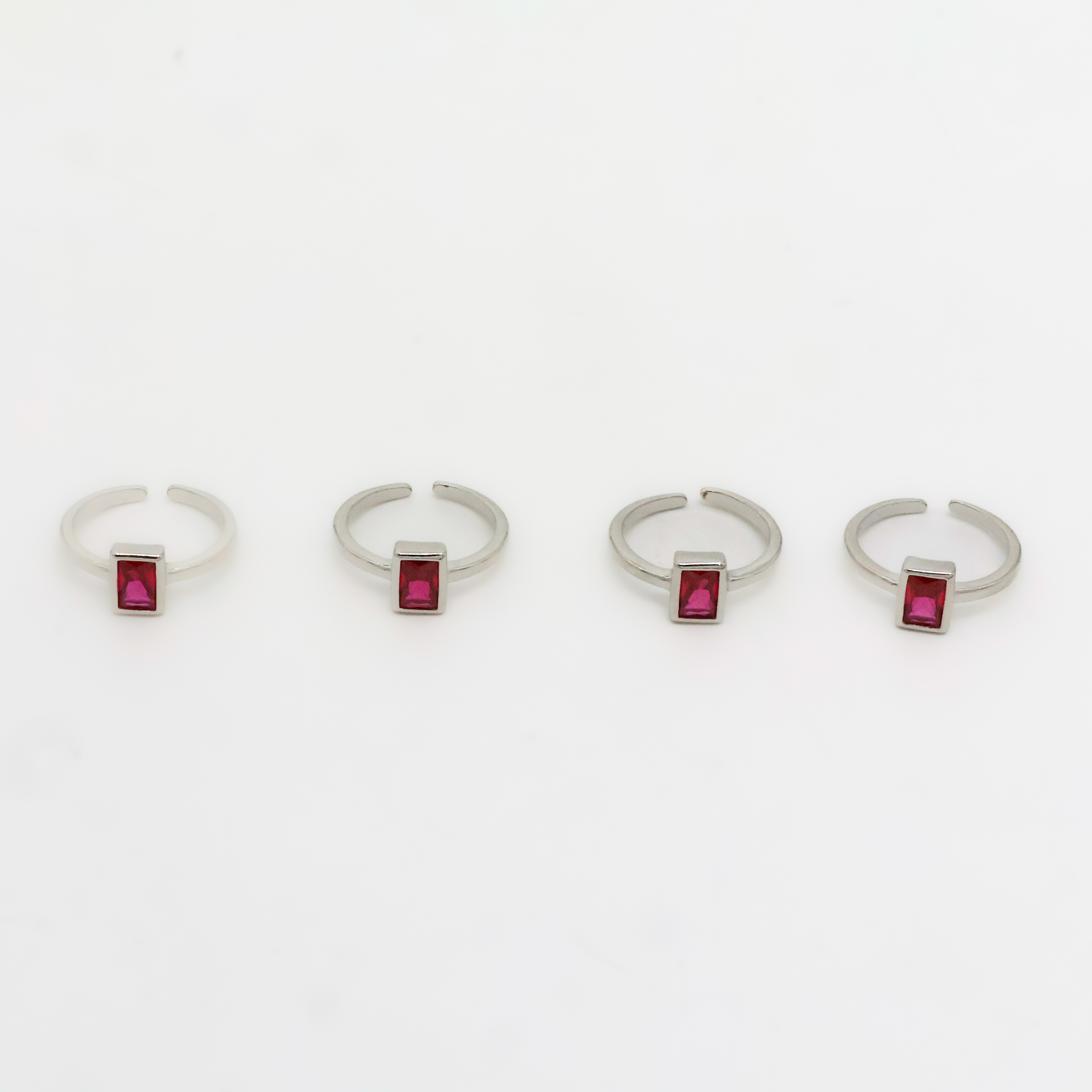 Arham Silver Palace - Silver Ruby Toe Rings