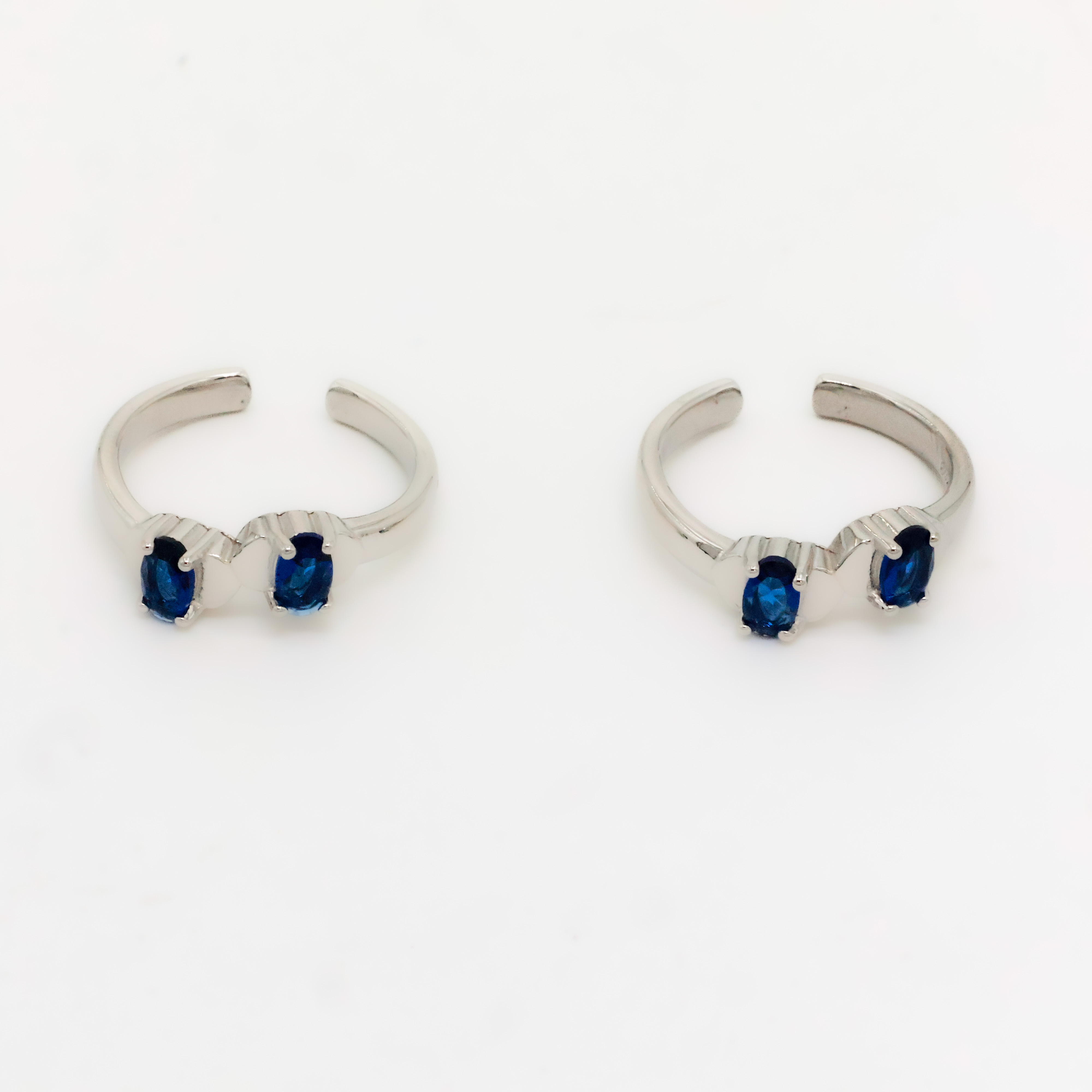 Arham Silver Palace - Silver Stone Toe Rings