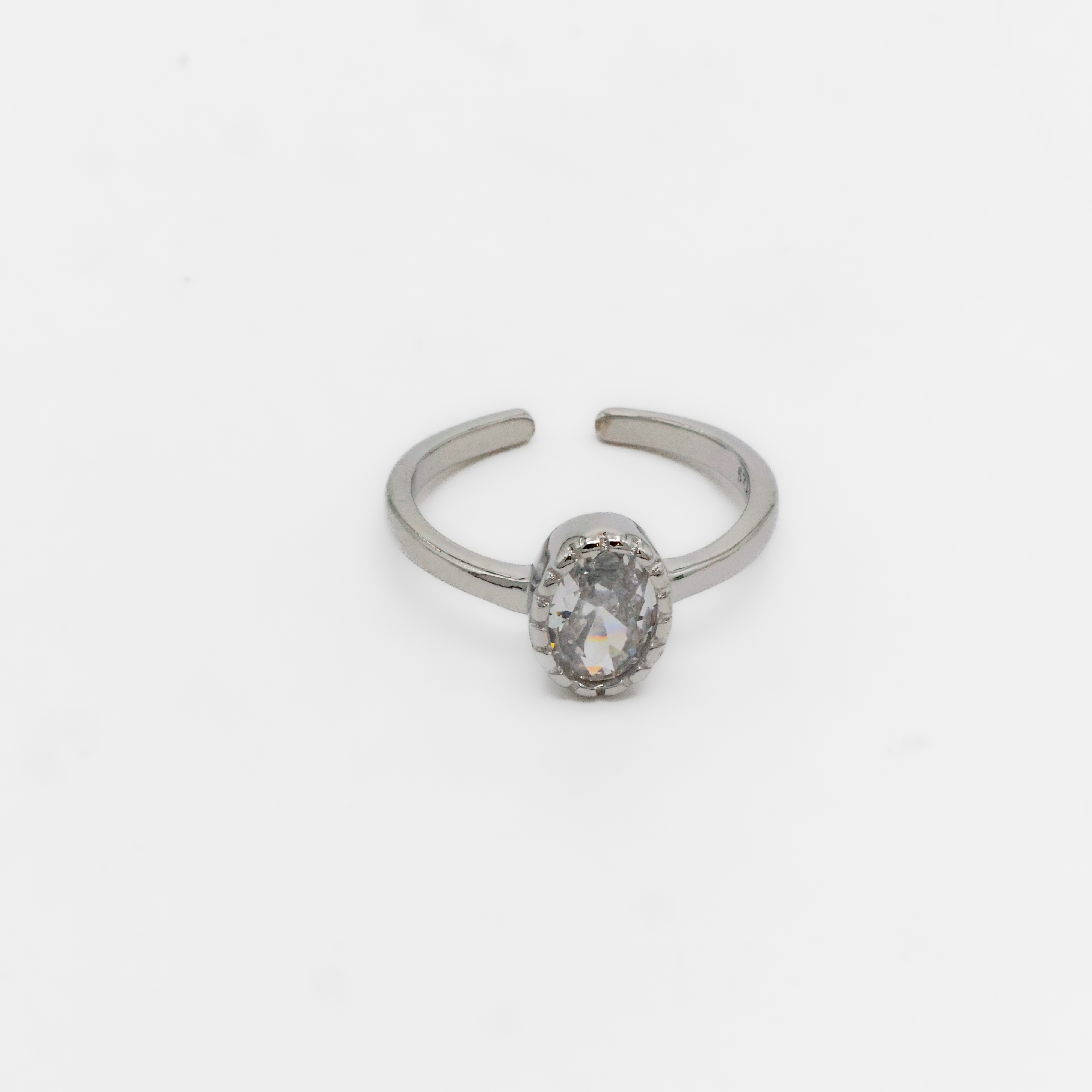 Silver Stone Toe Ring