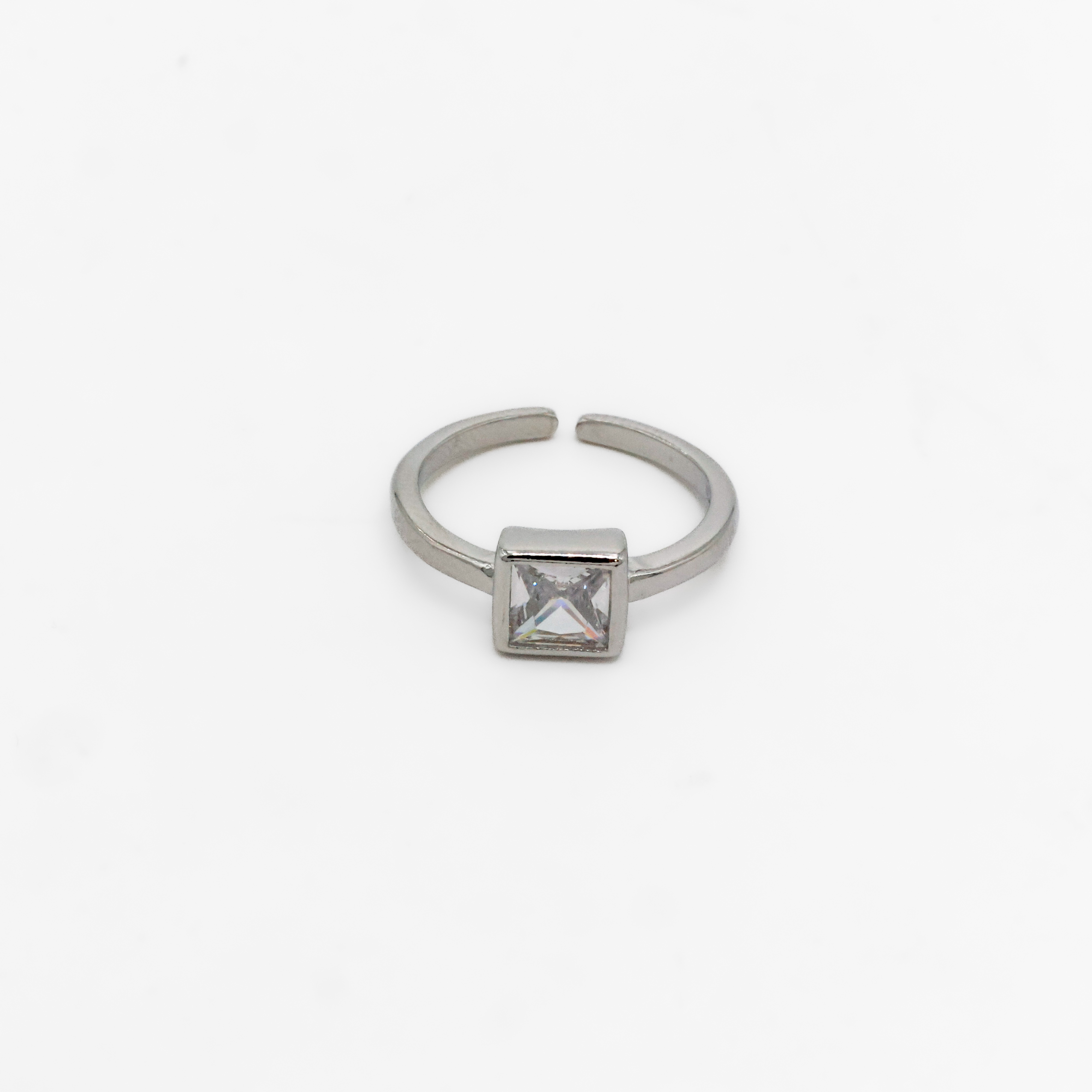 Silver Square Toe Ring