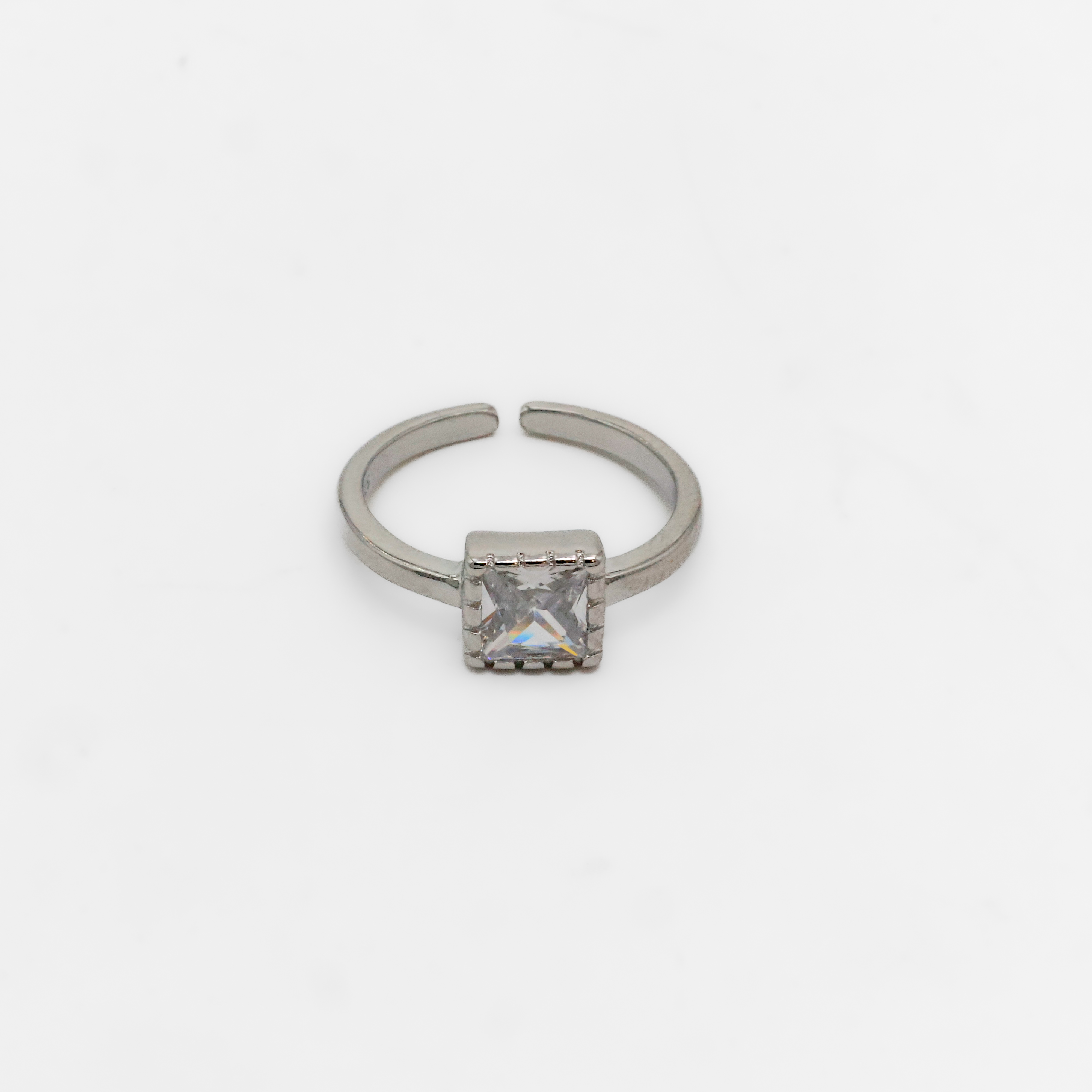 Silver Square Toe Ring