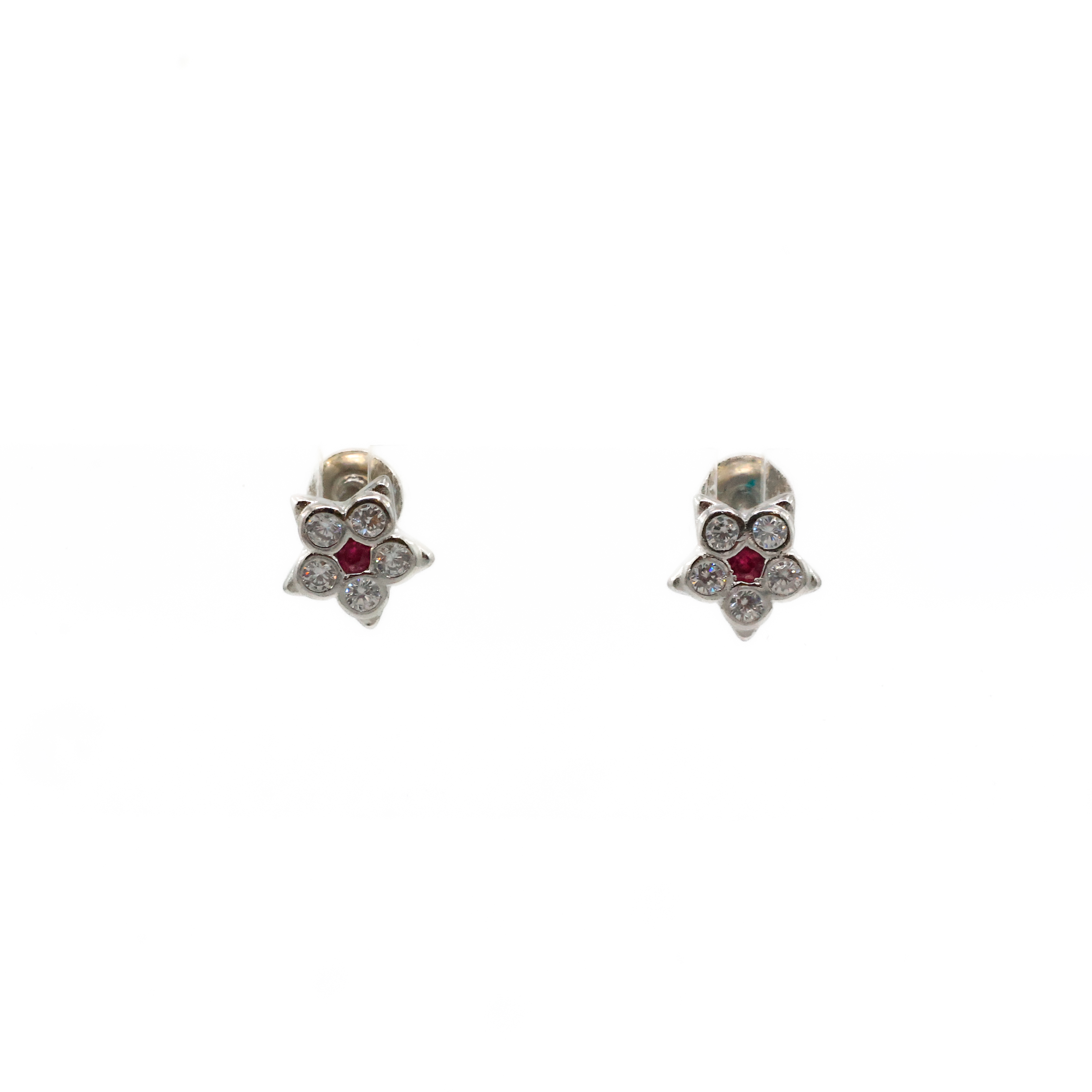 Arham Silver Palace - Silver Flower Studs