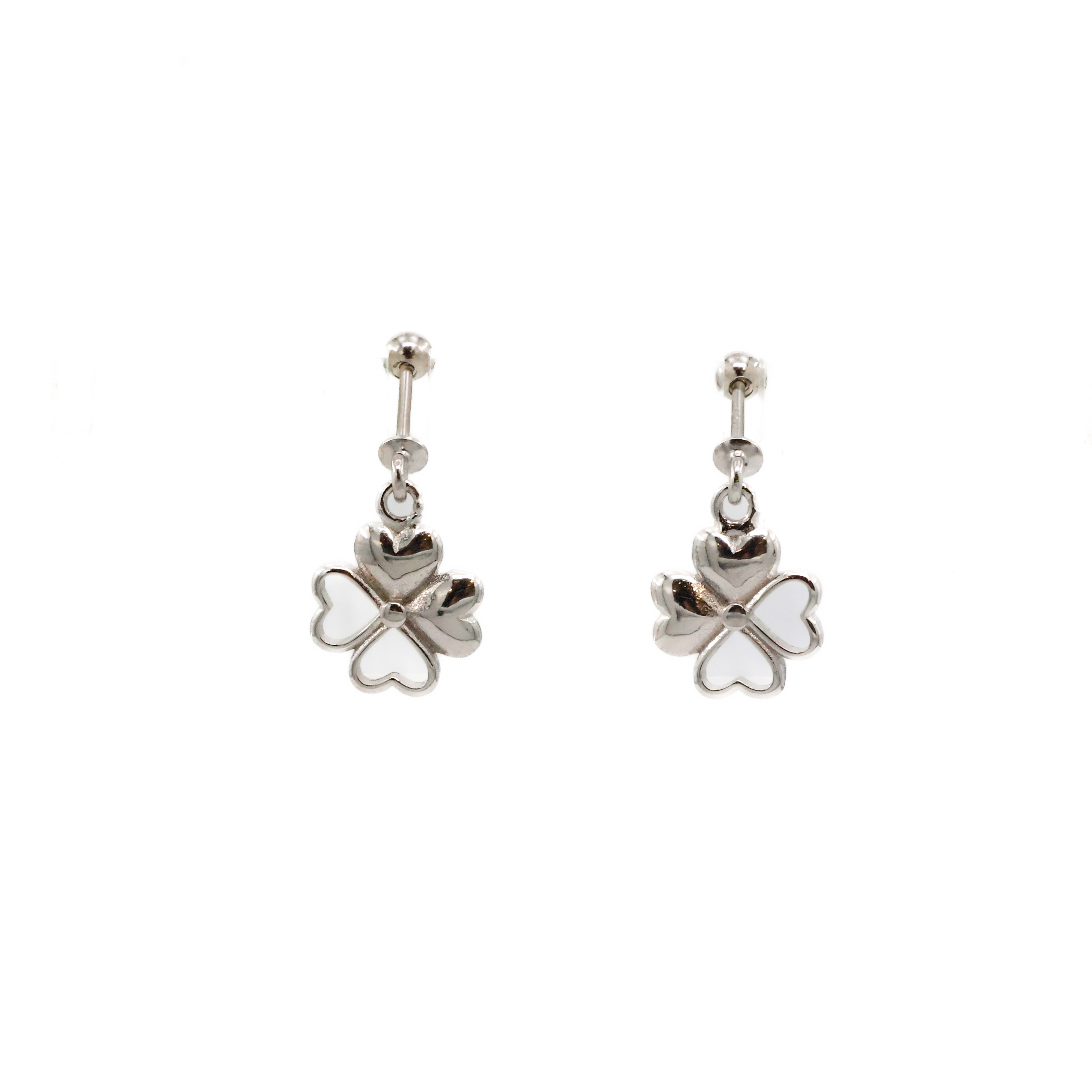 Arham Silver Palace - Silver Clover Earrings