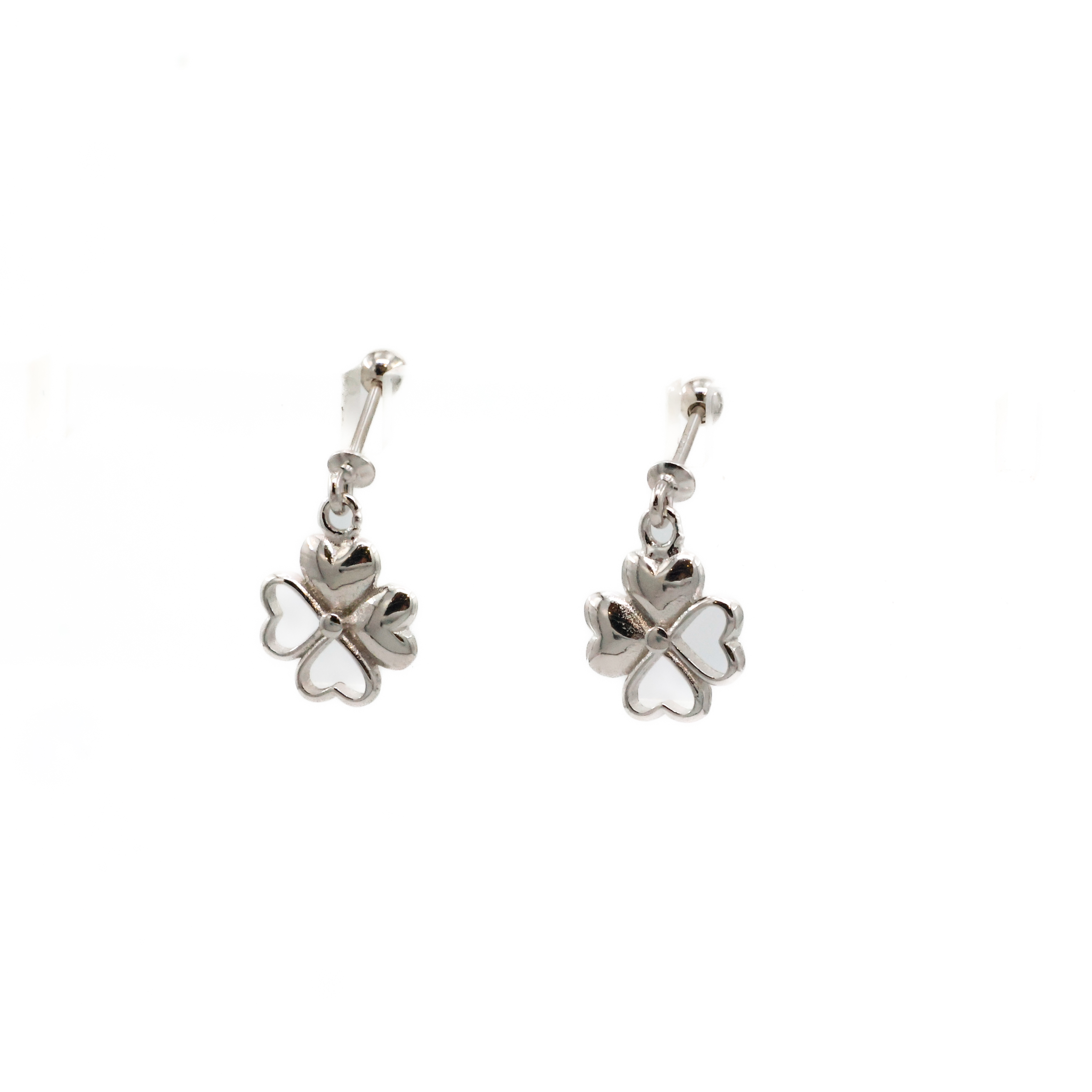 Arham Silver Palace - Silver Clover Earrings
