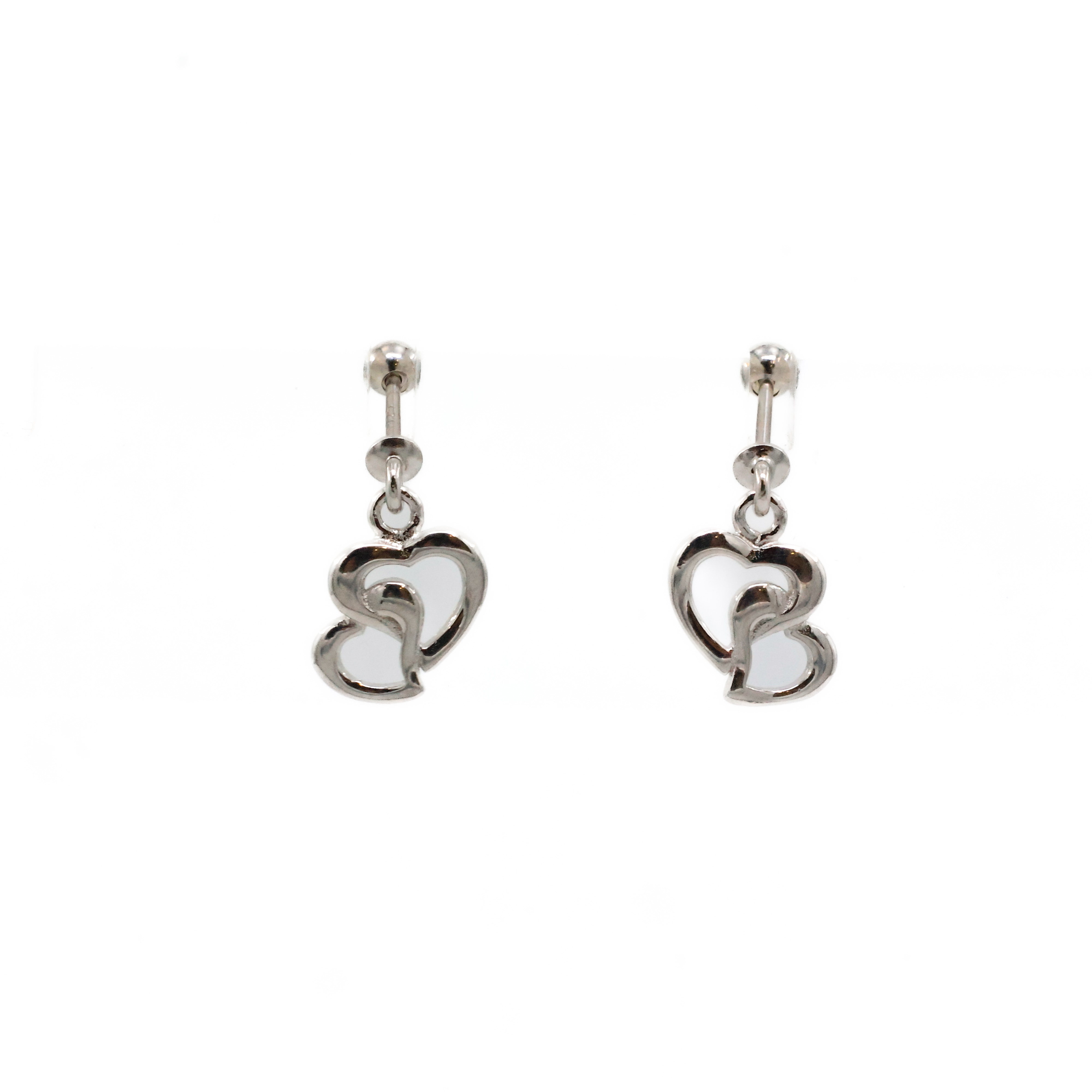 Arham Silver Palace - Silver Heart Earrings