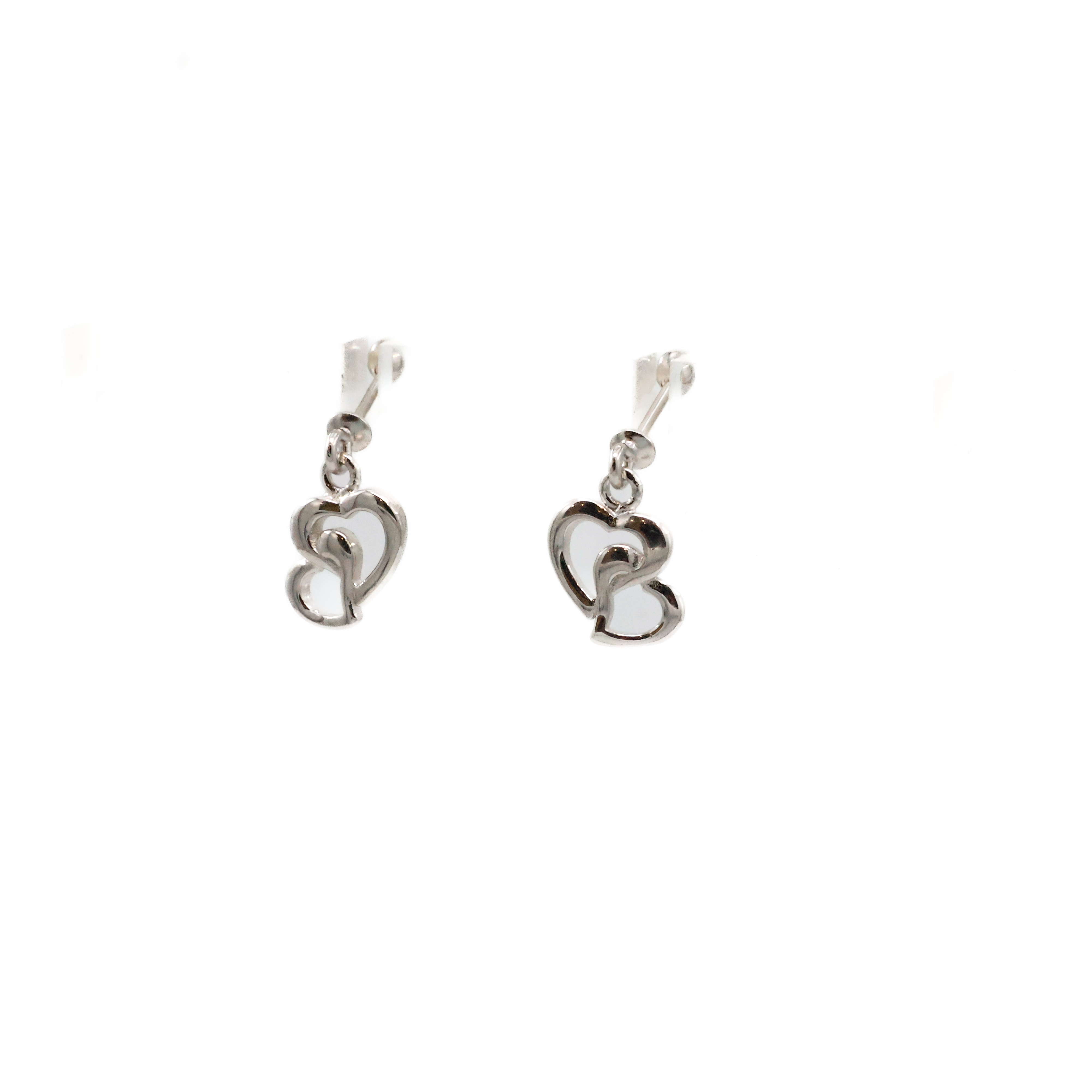 Arham Silver Palace - Silver Heart Earrings