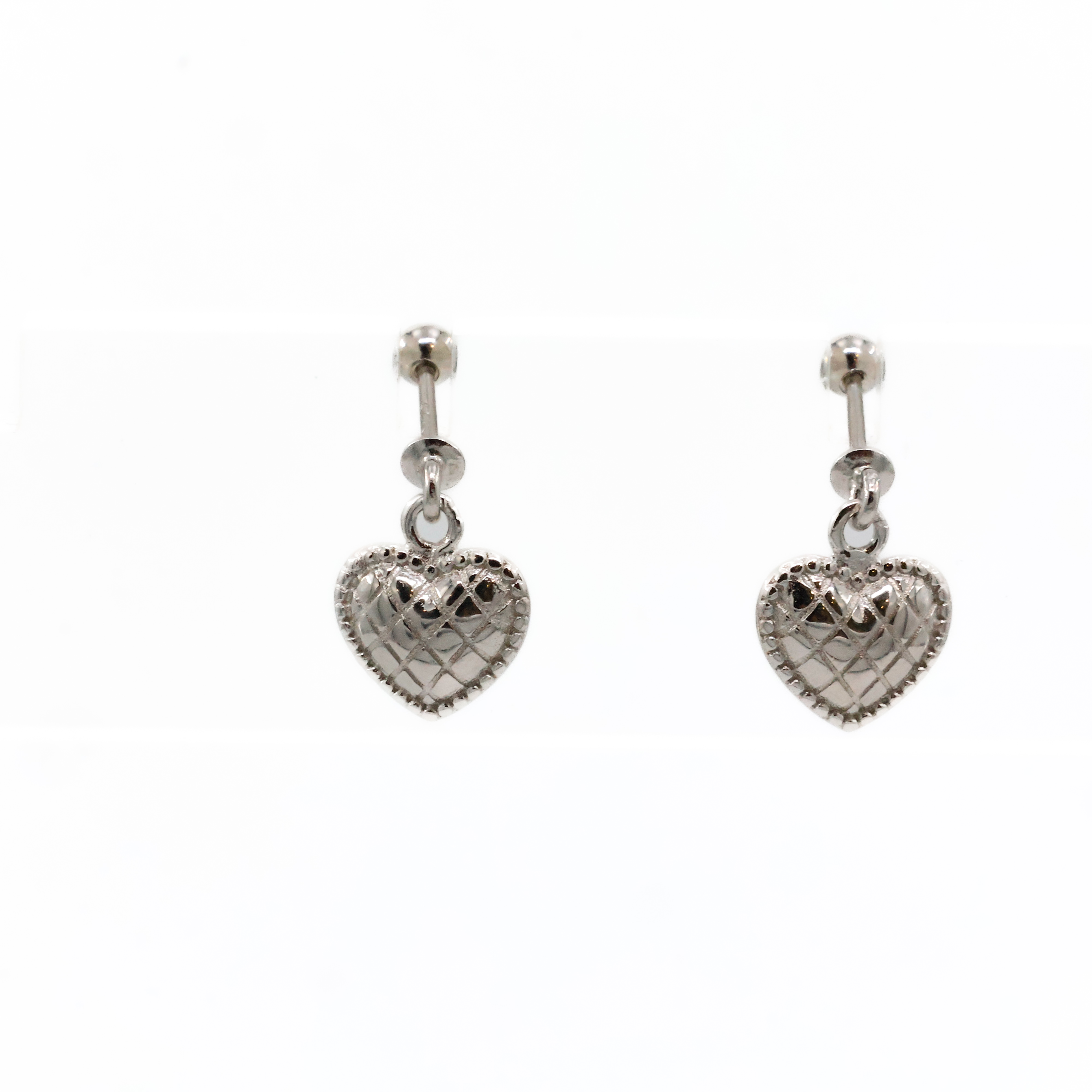 Arham Silver Palace - Silver Heart Earrings