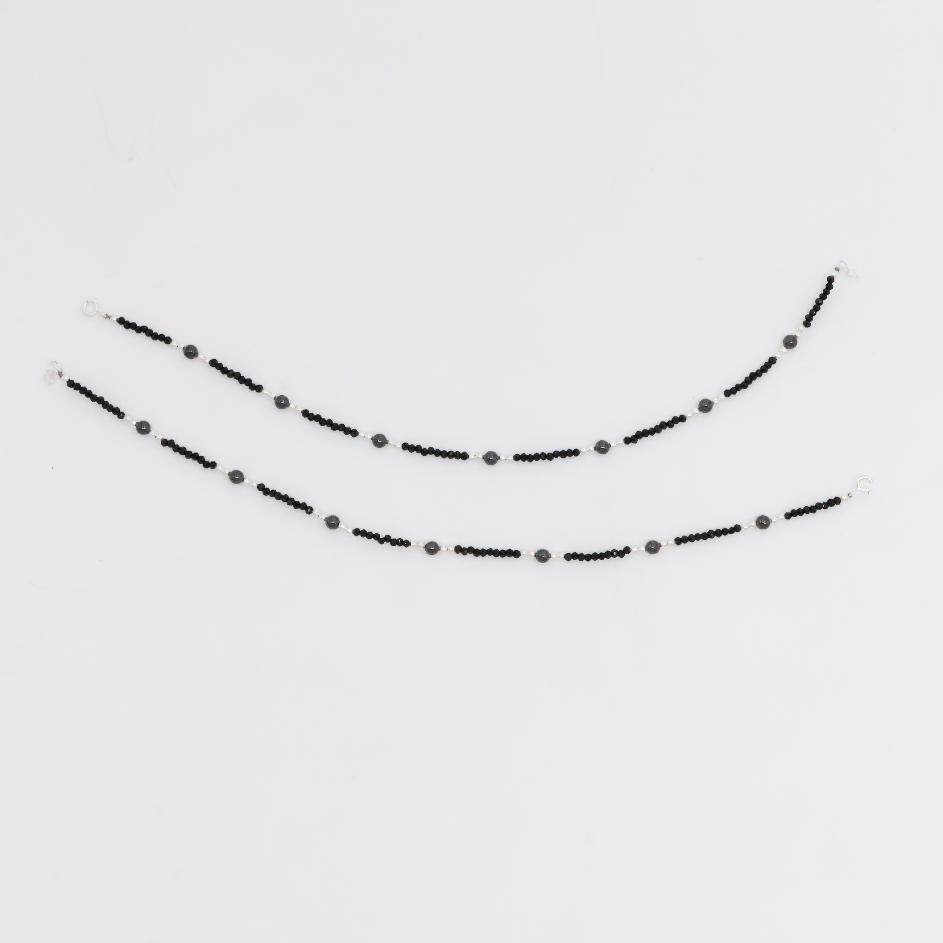 Arham Silver Palace - Silver Bead Anklets