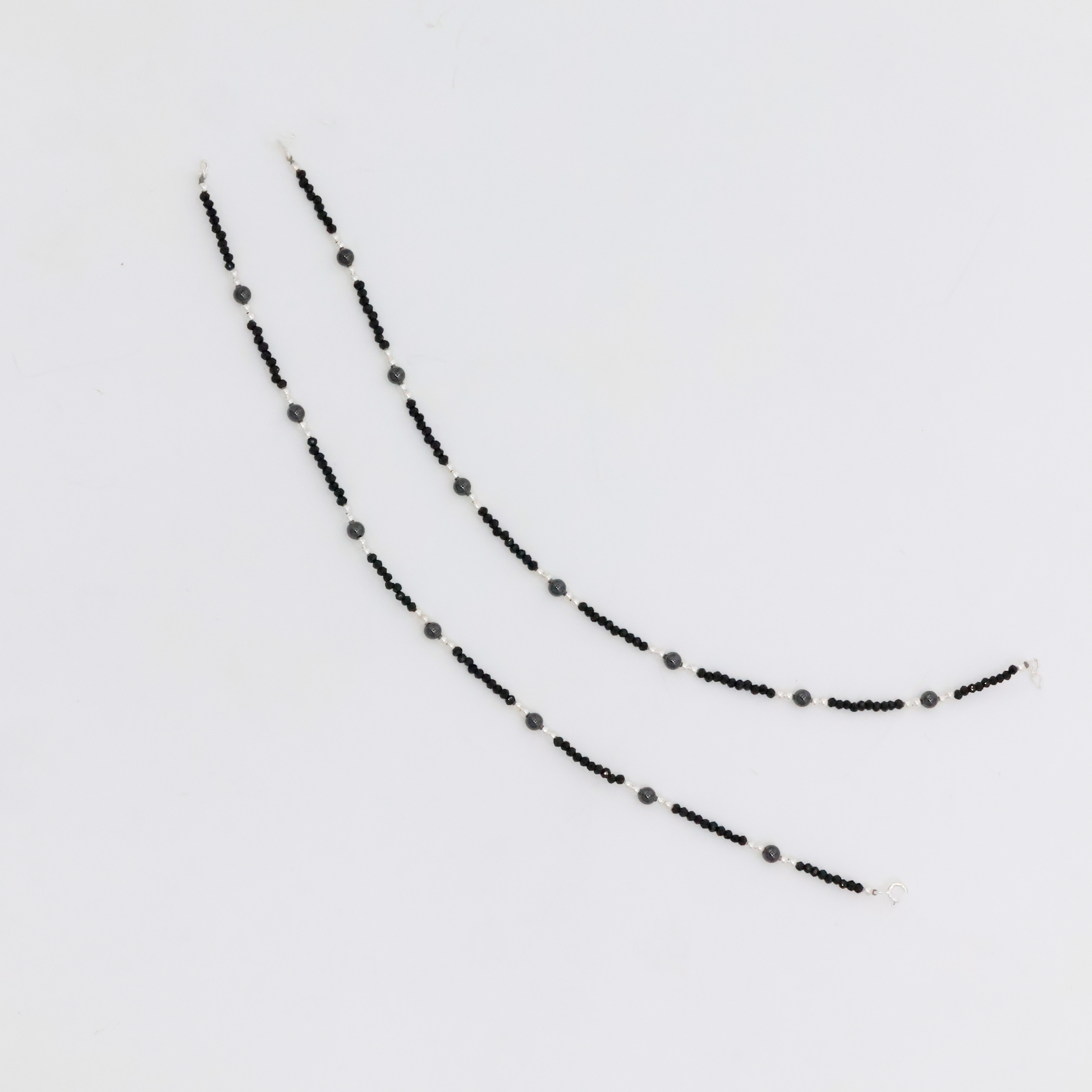 Arham Silver Palace - Silver Bead Anklets