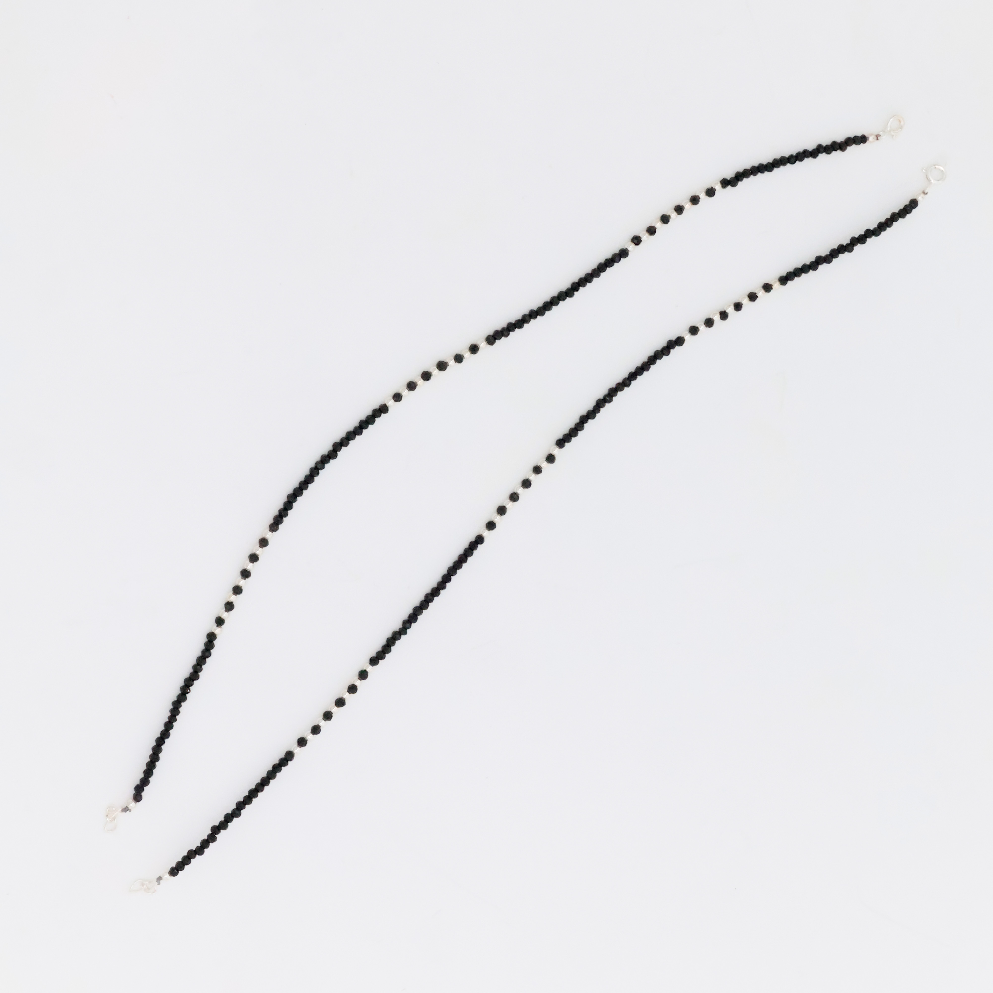 Arham Silver Palace - Beaded Silver Anklets