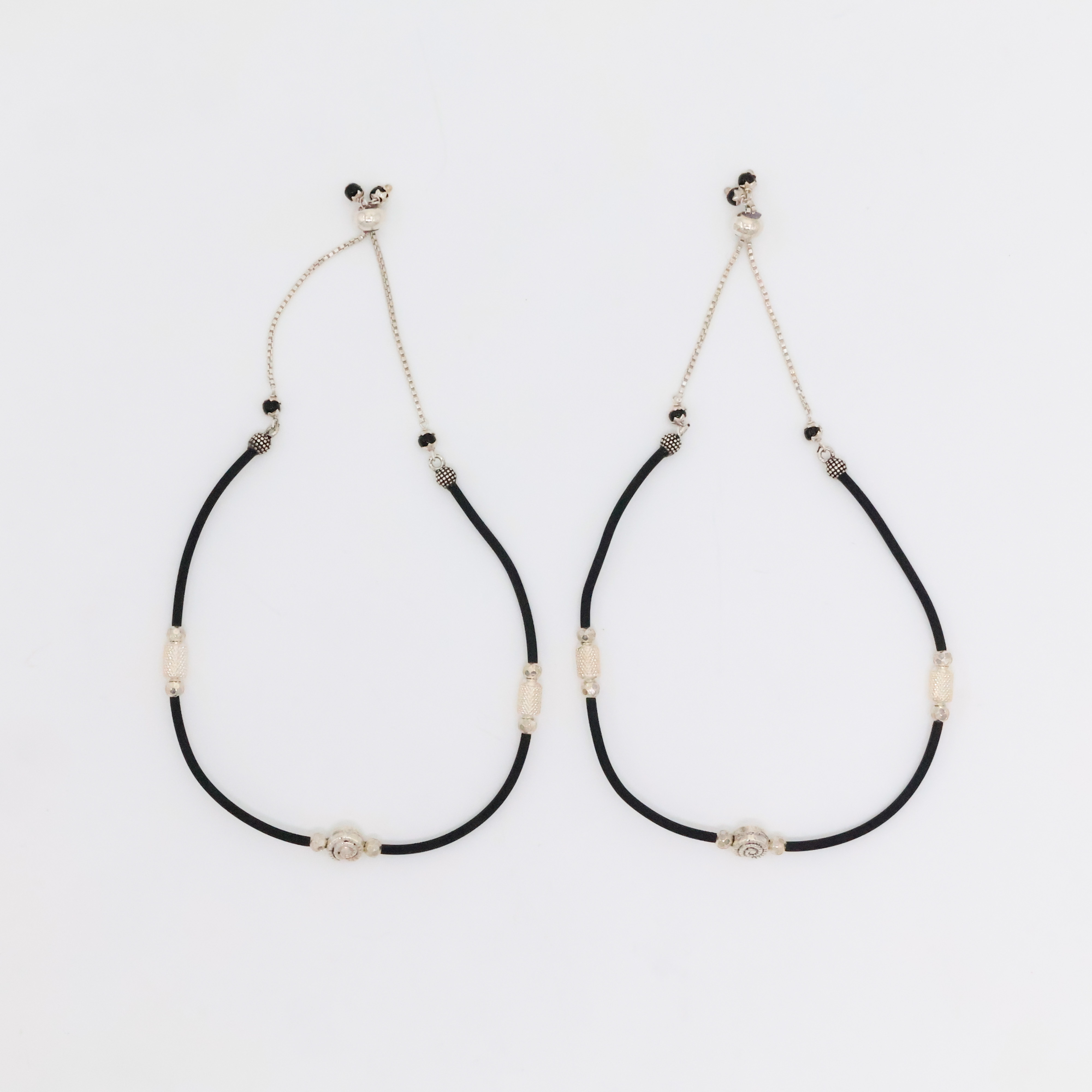 Arham Silver Palace - Silver Cord Anklets