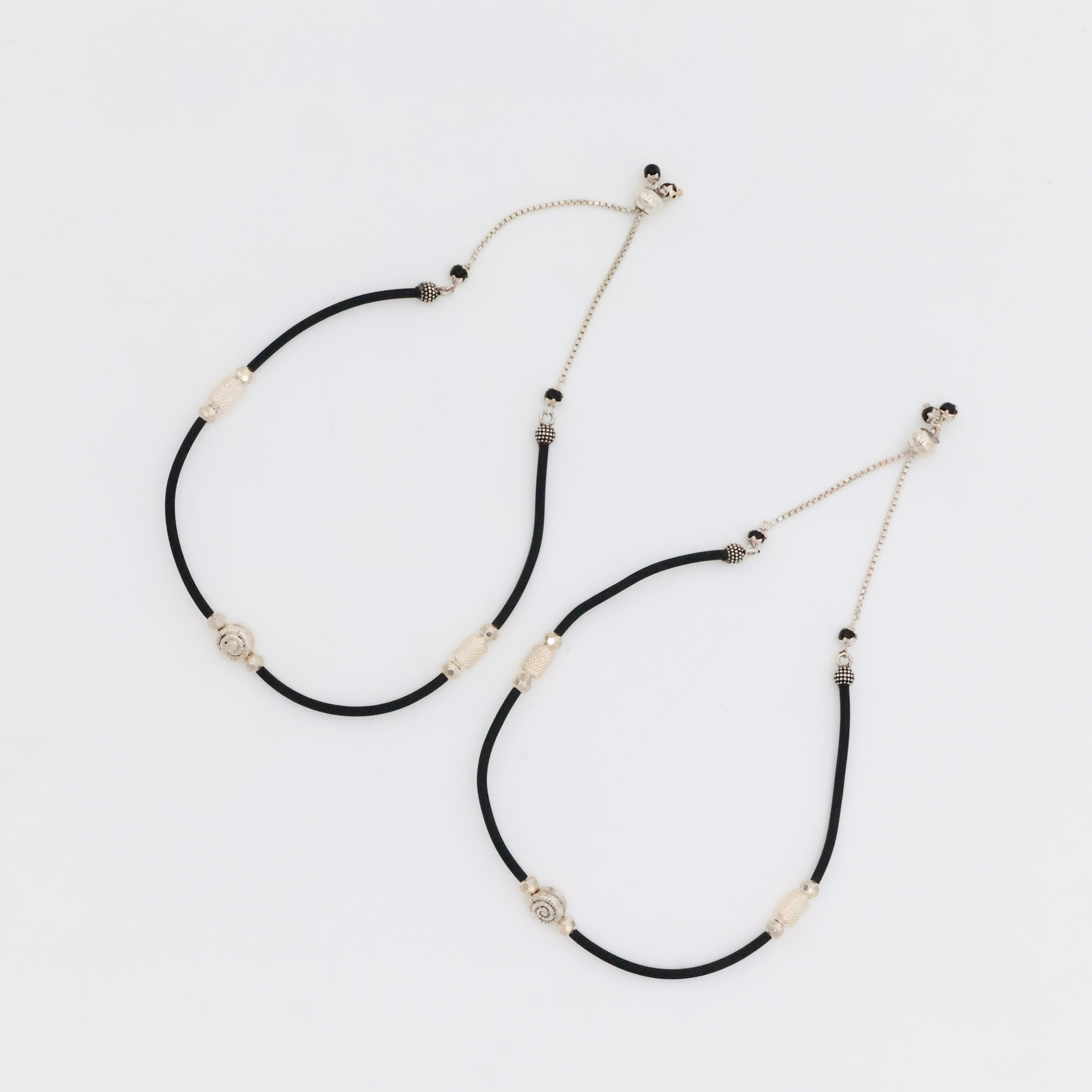 Arham Silver Palace - Silver Cord Anklets