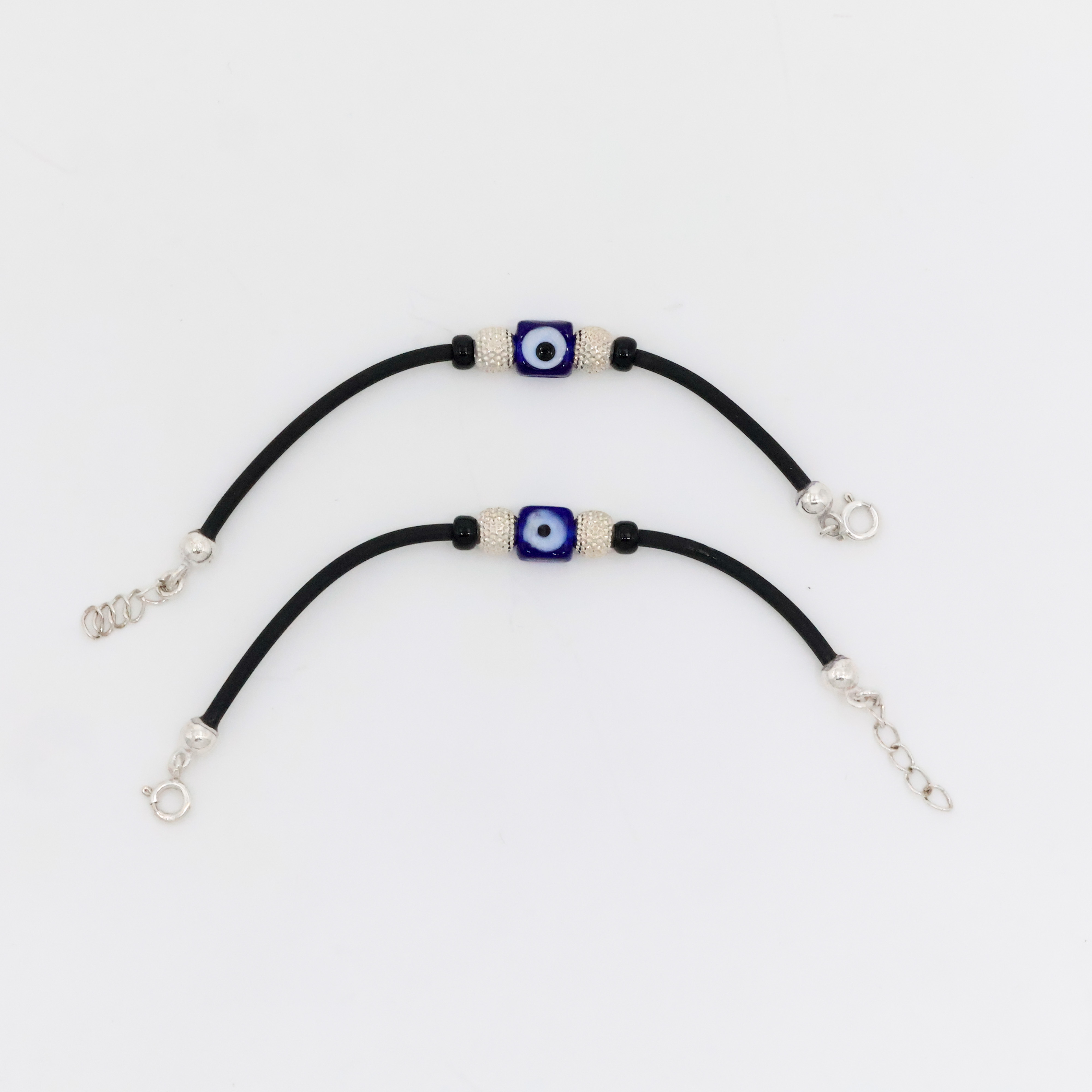 Arham Silver Palace - Silver Evil Eye Anklets