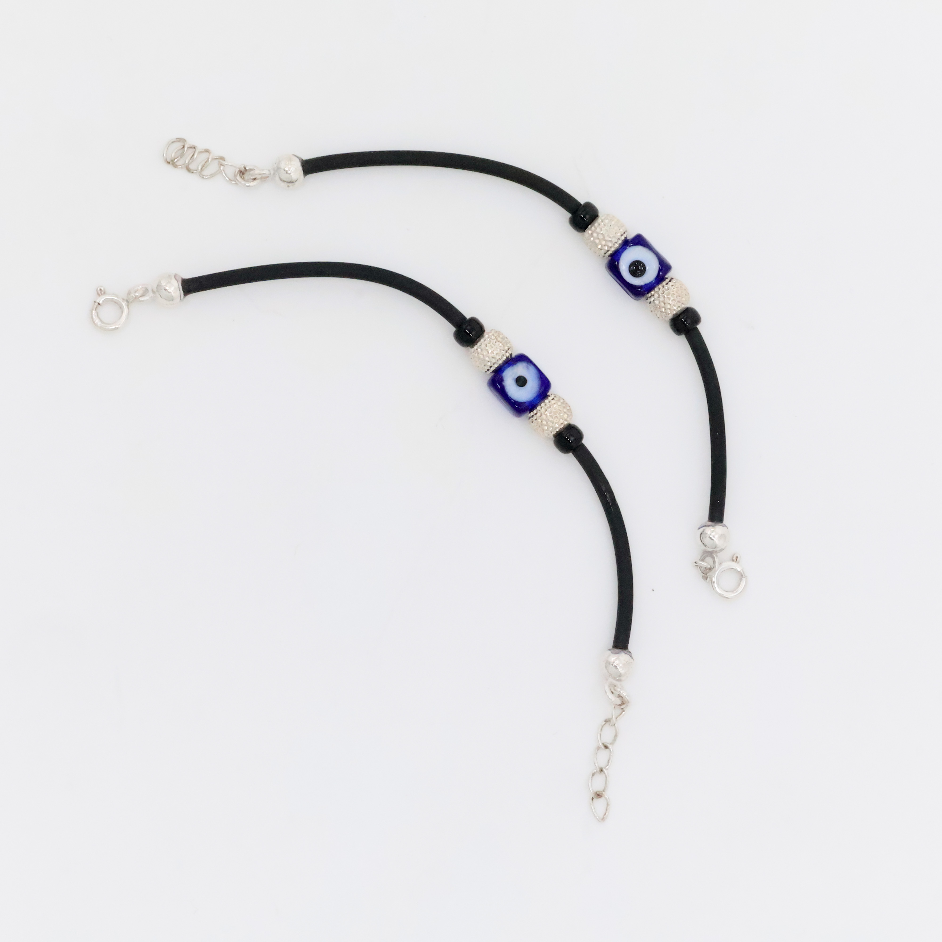 Arham Silver Palace - Silver Evil Eye Anklets