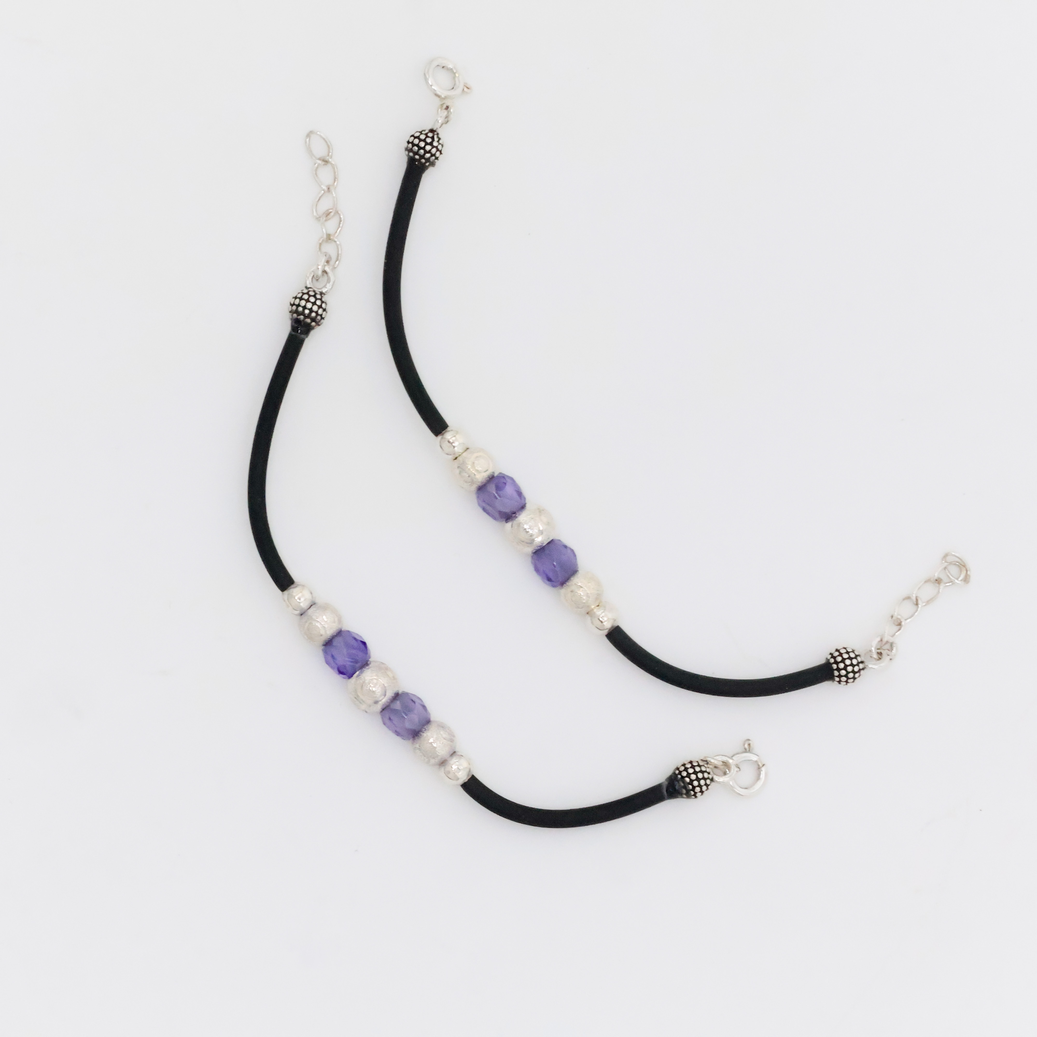 Arham Silver Palace - Silver Beaded Anklets