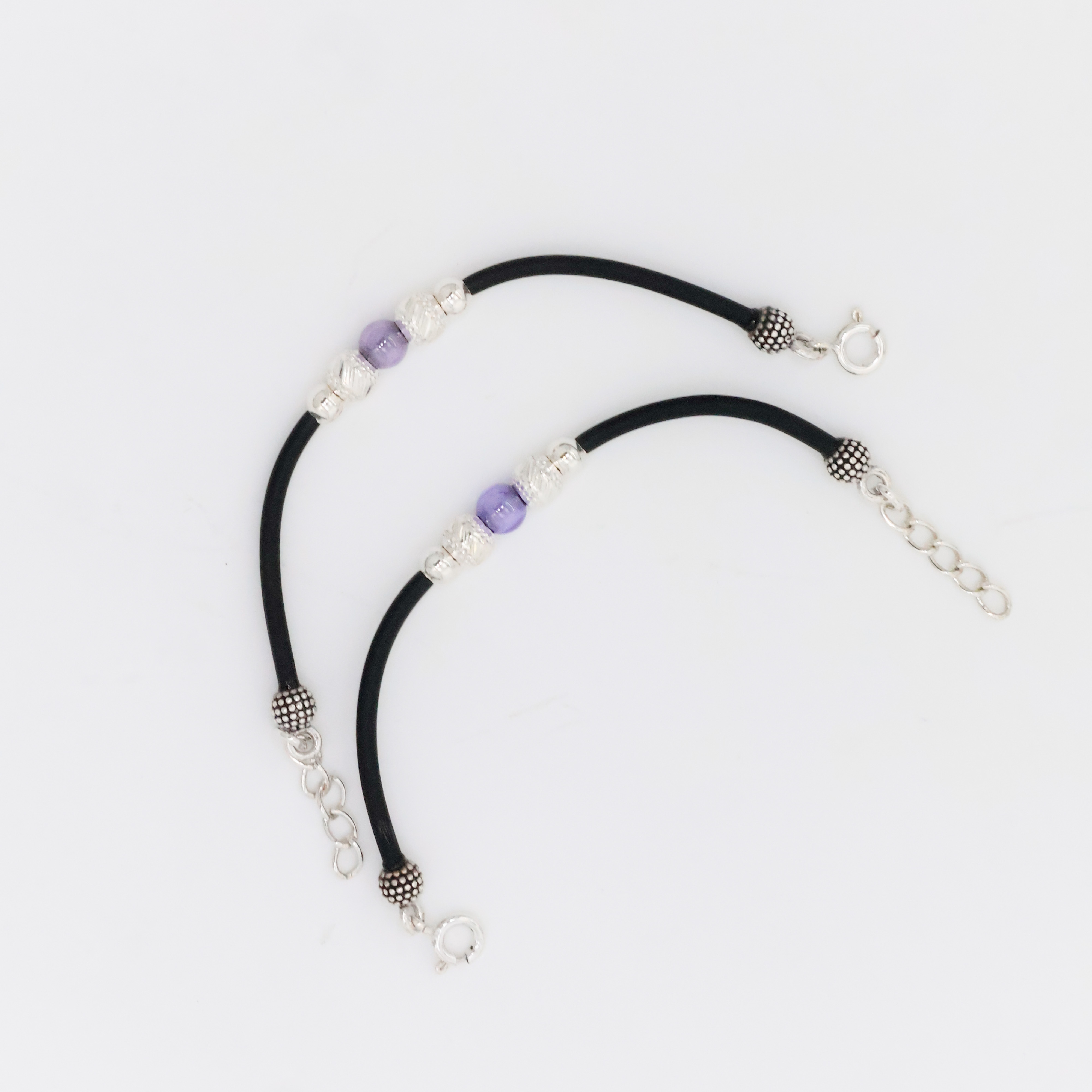 Arham Silver Palace - Silver Beaded Anklets