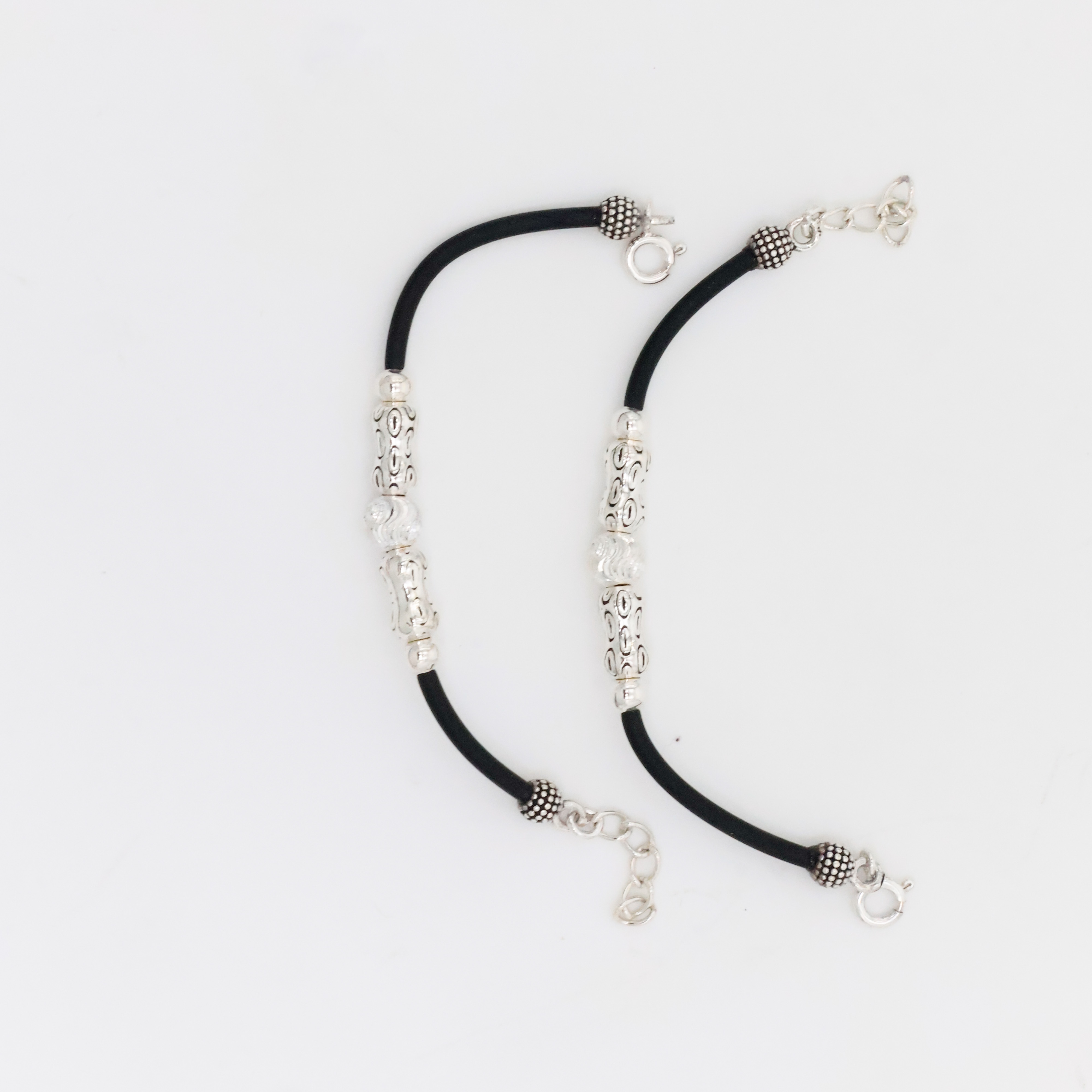 Arham Silver Palace - Silver Bead Anklets