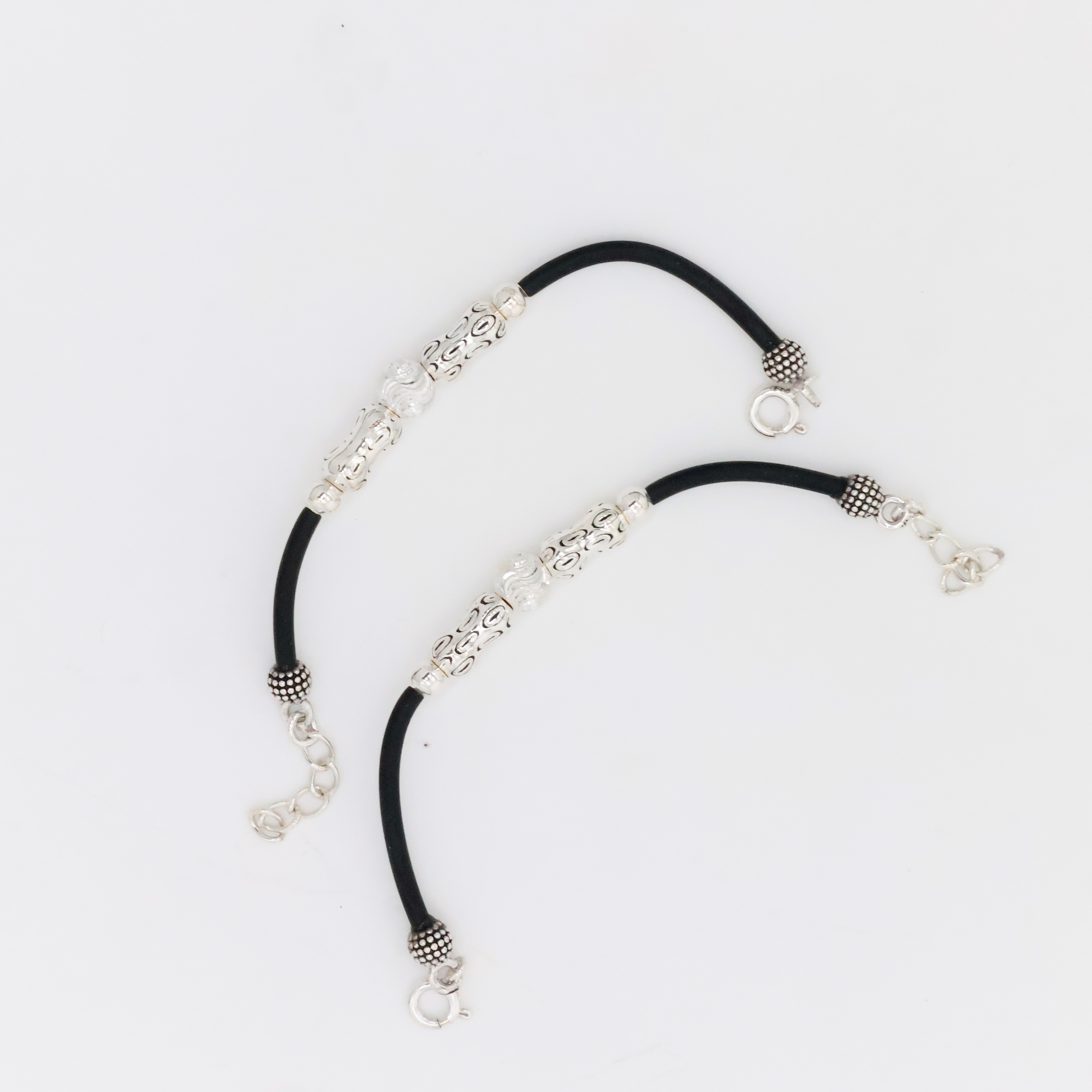 Arham Silver Palace - Silver Bead Anklets