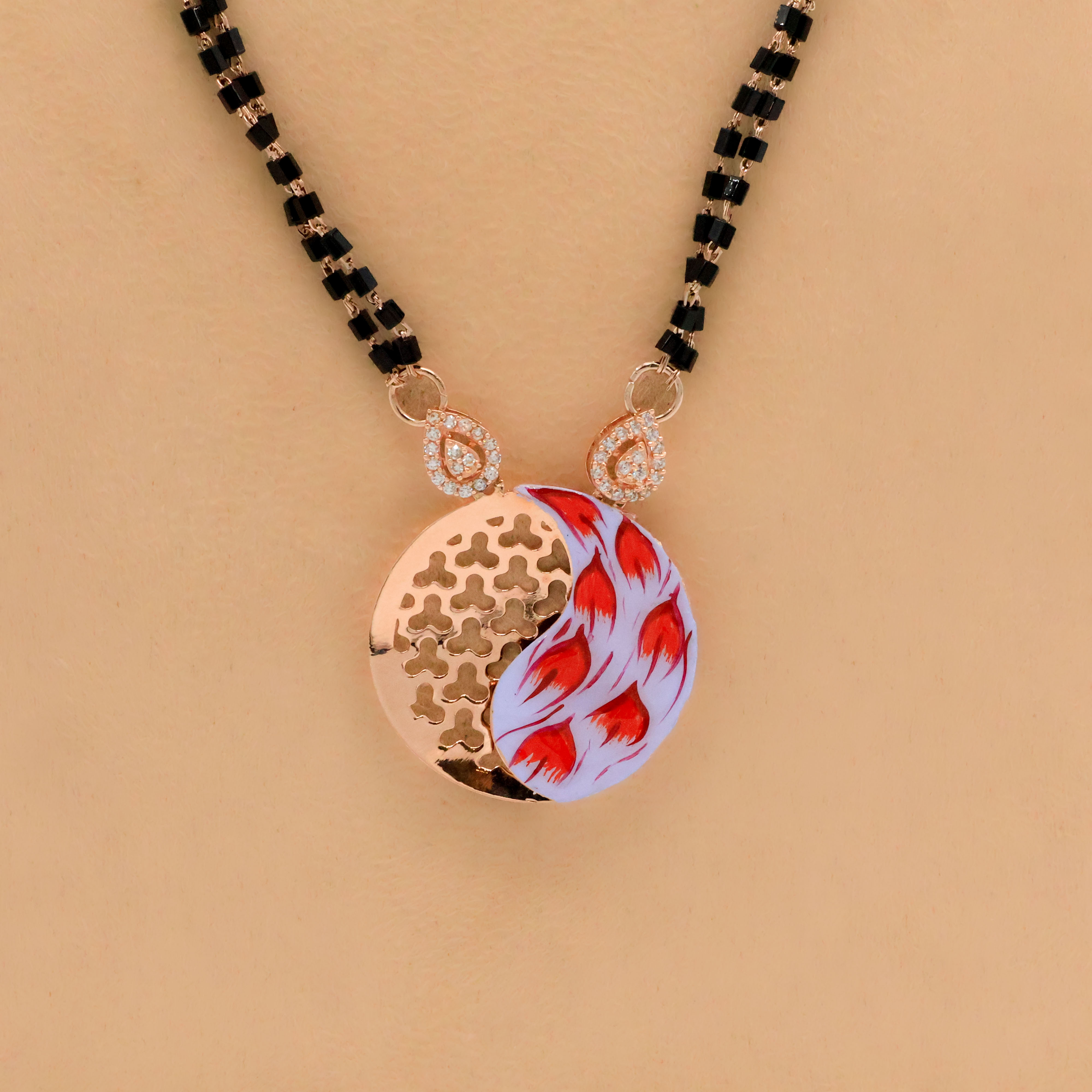 Arham Silver Palace - Rose Gold Mangalsutra