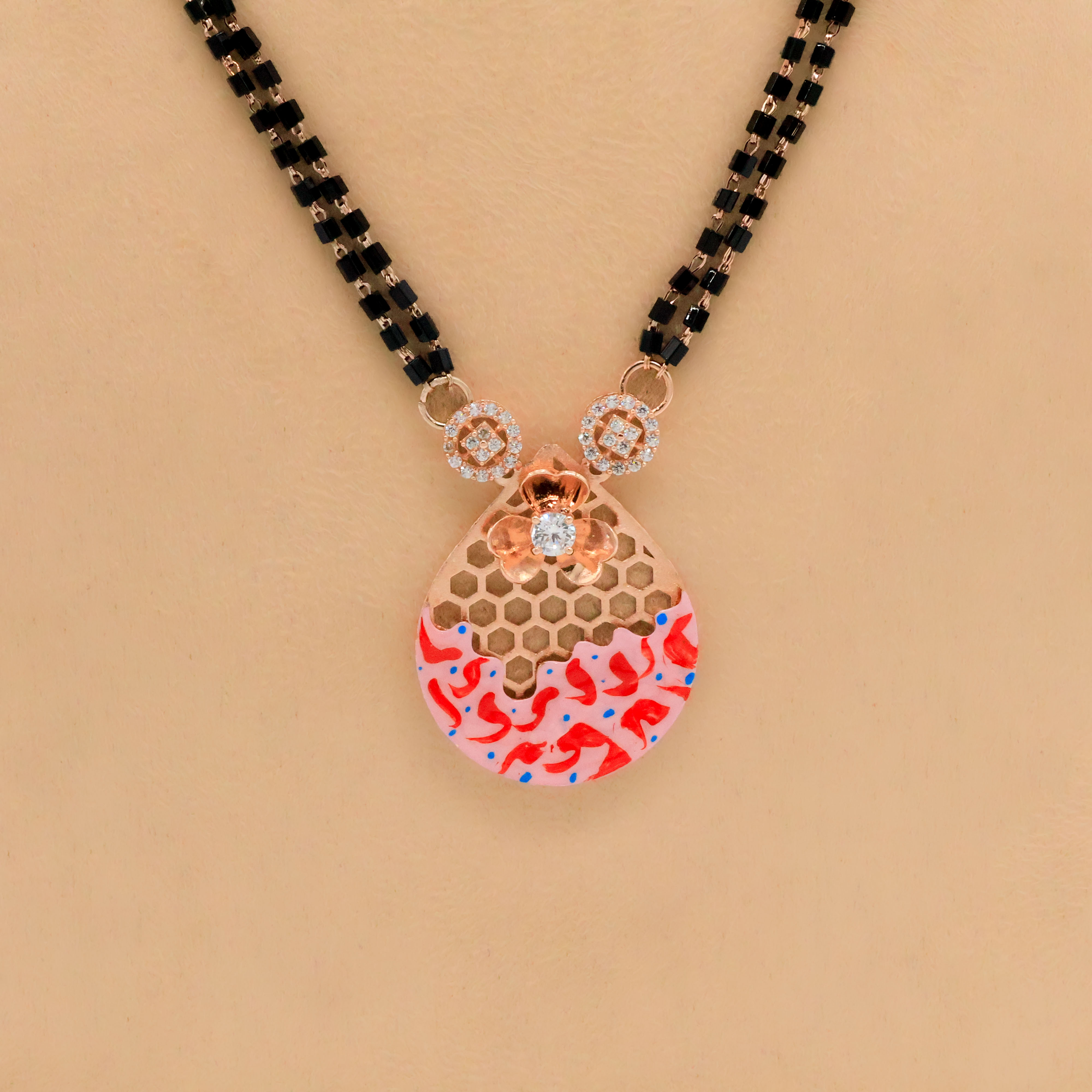 Arham Silver Palace - Rose Gold Mangalsutra