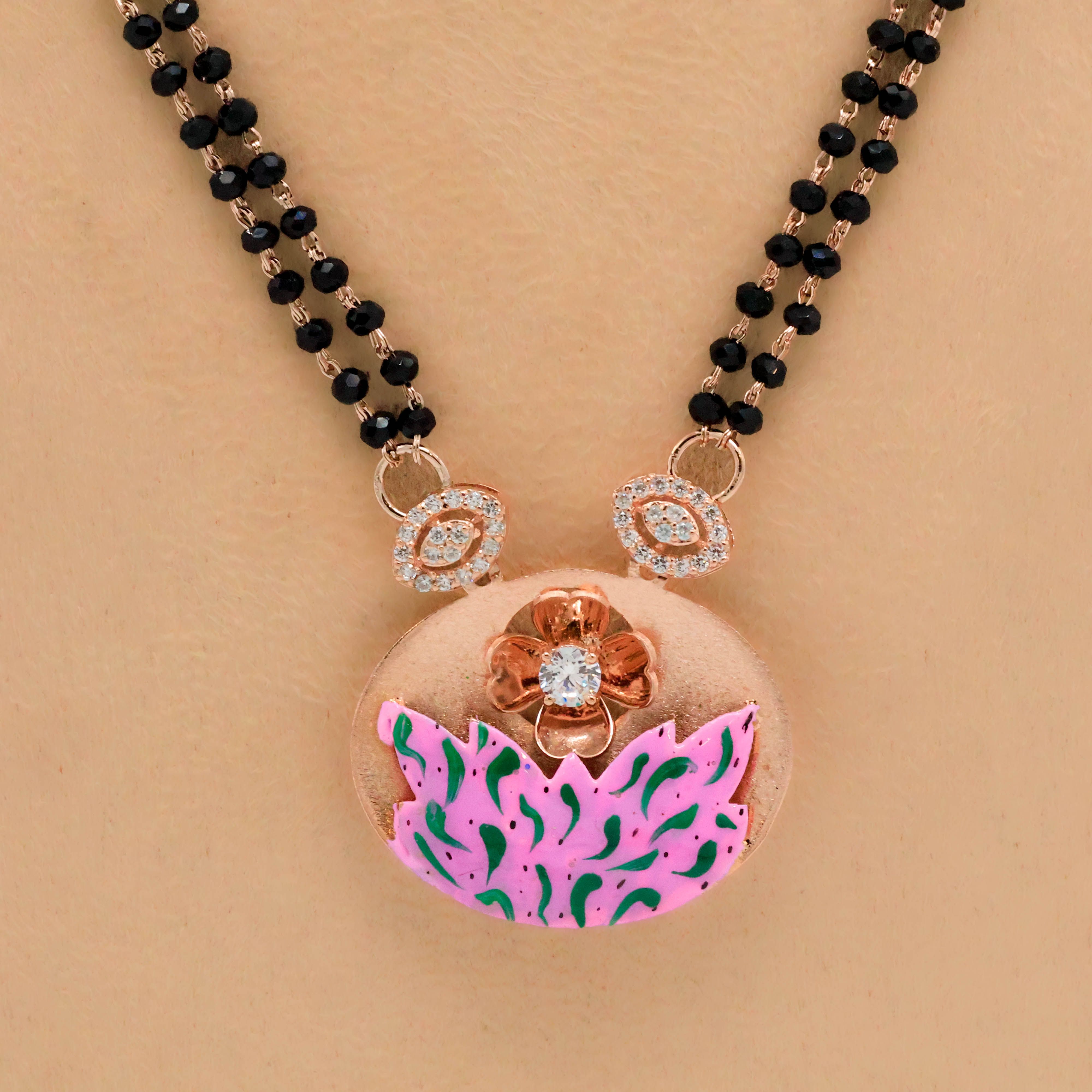 Arham Silver Palace - Rose Gold Mangalsutra