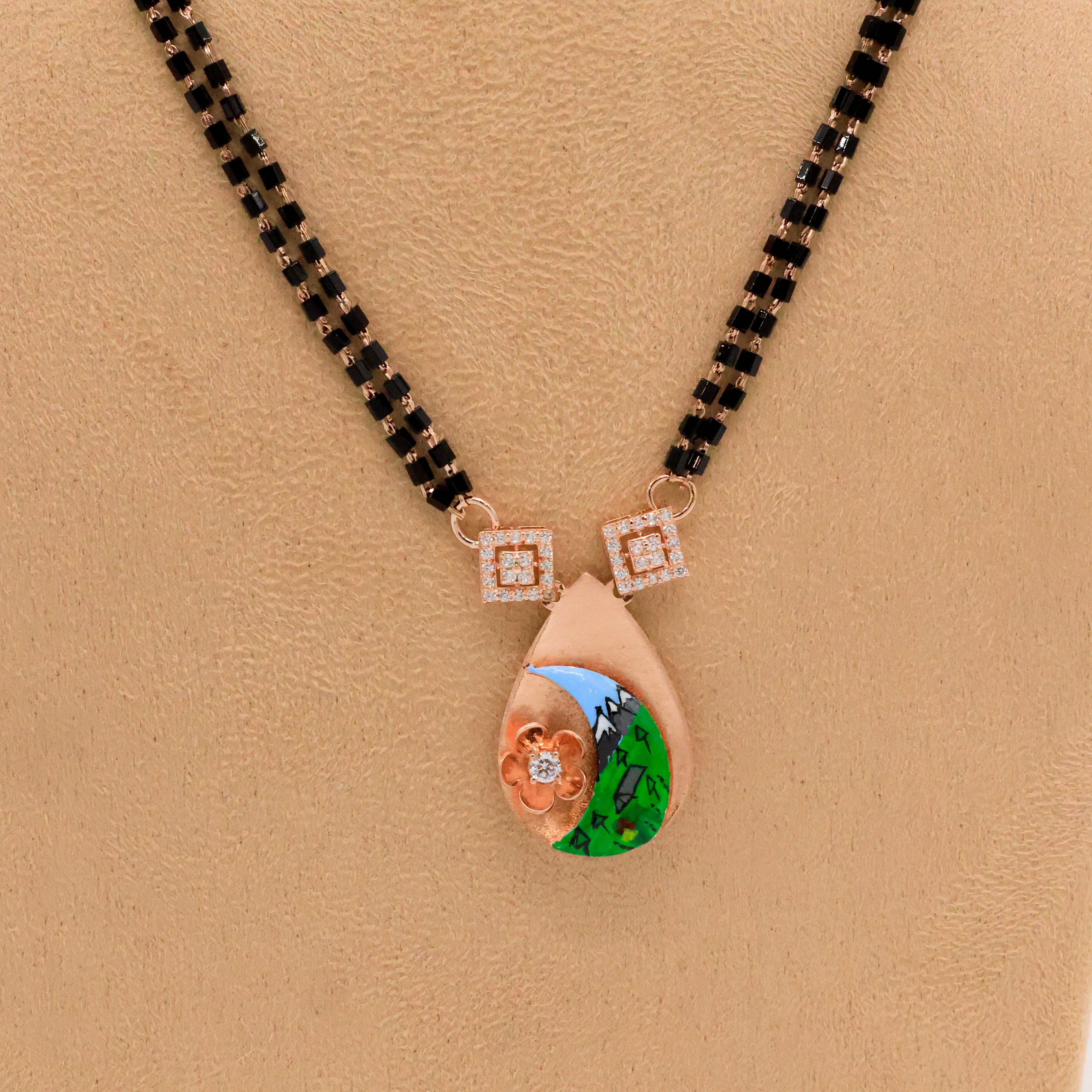 Arham Silver Palace - Rose Gold Mangalsutra