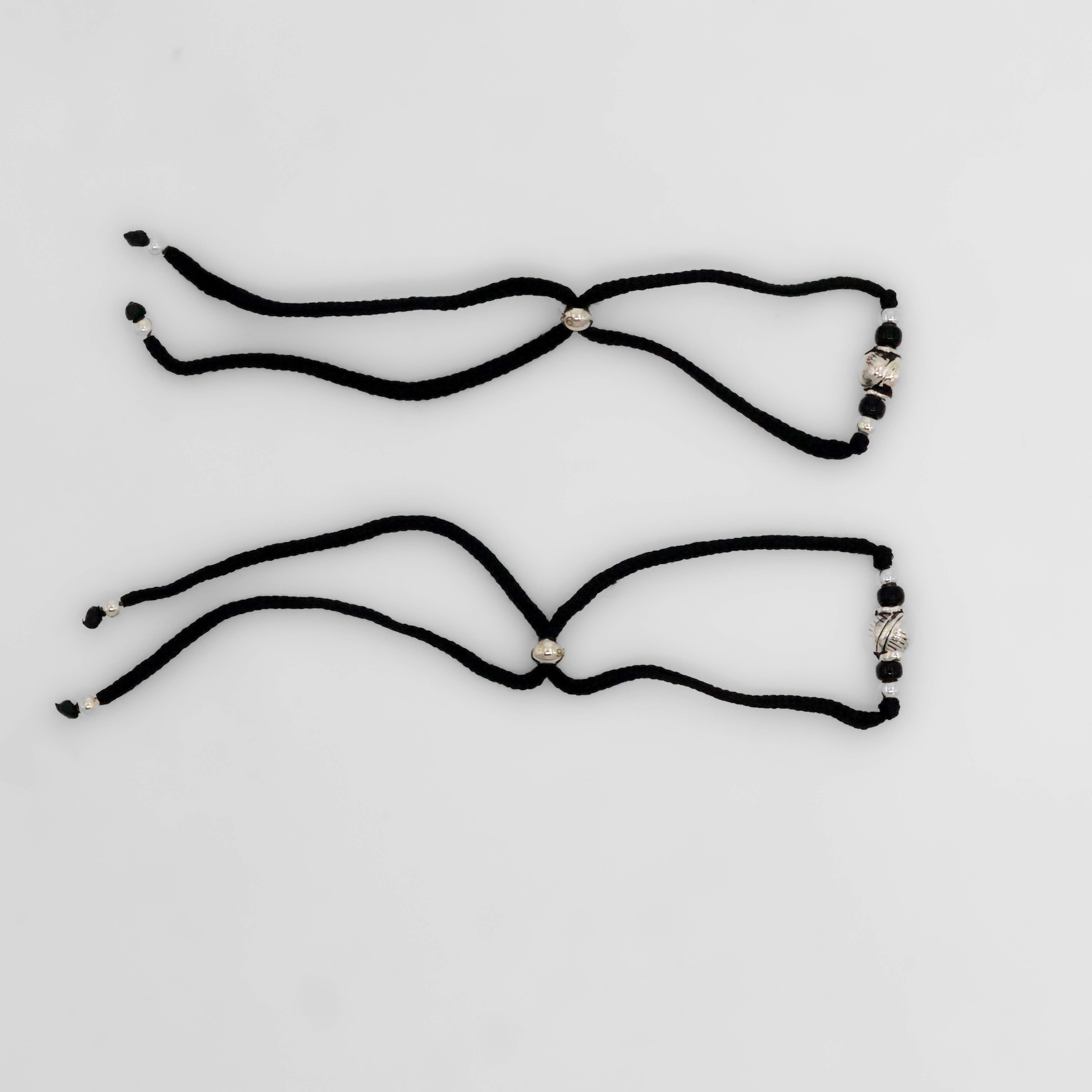 Arham Silver Palace - Silver Beaded Anklets