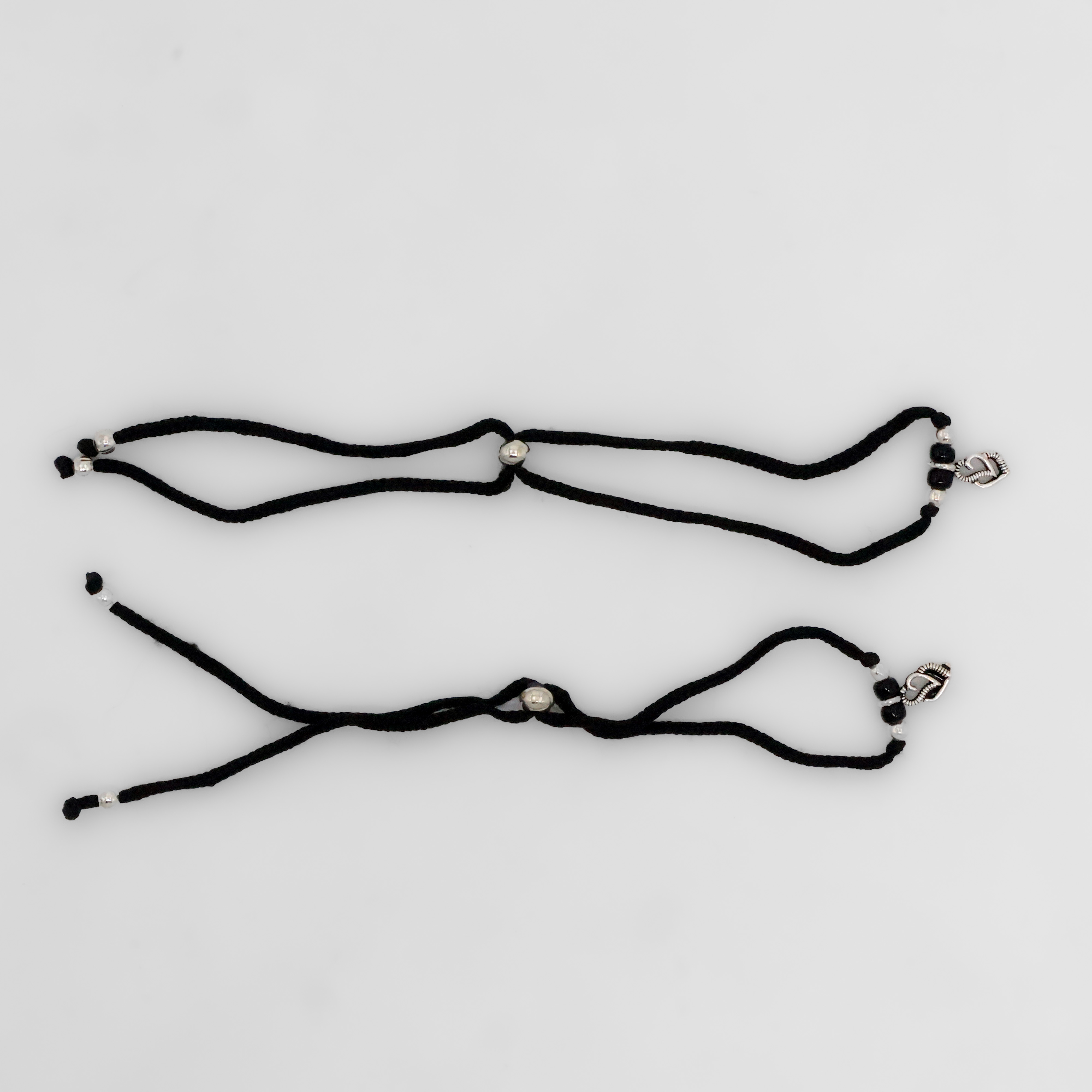 Arham Silver Palace - Silver Heart Anklets