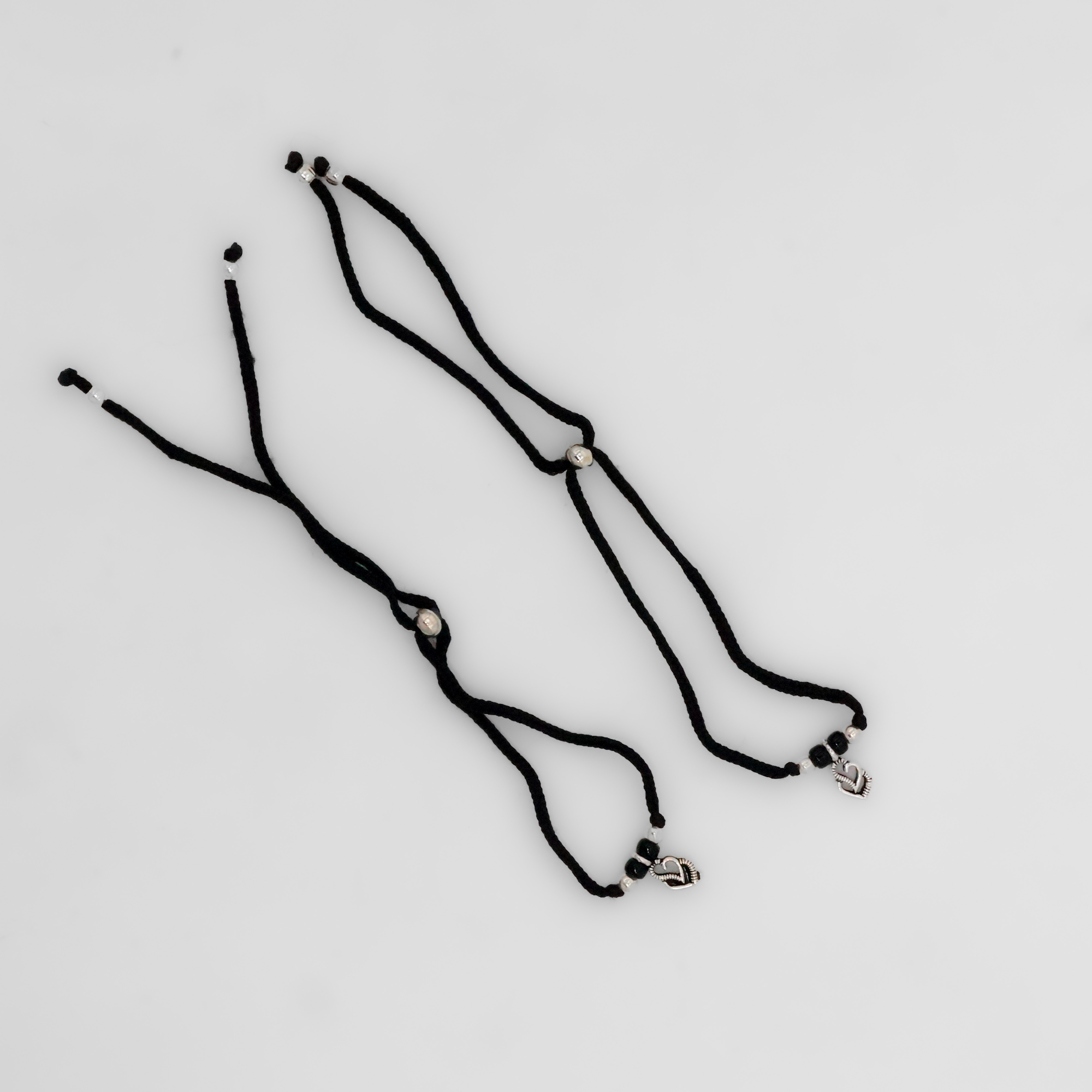 Arham Silver Palace - Silver Heart Anklets