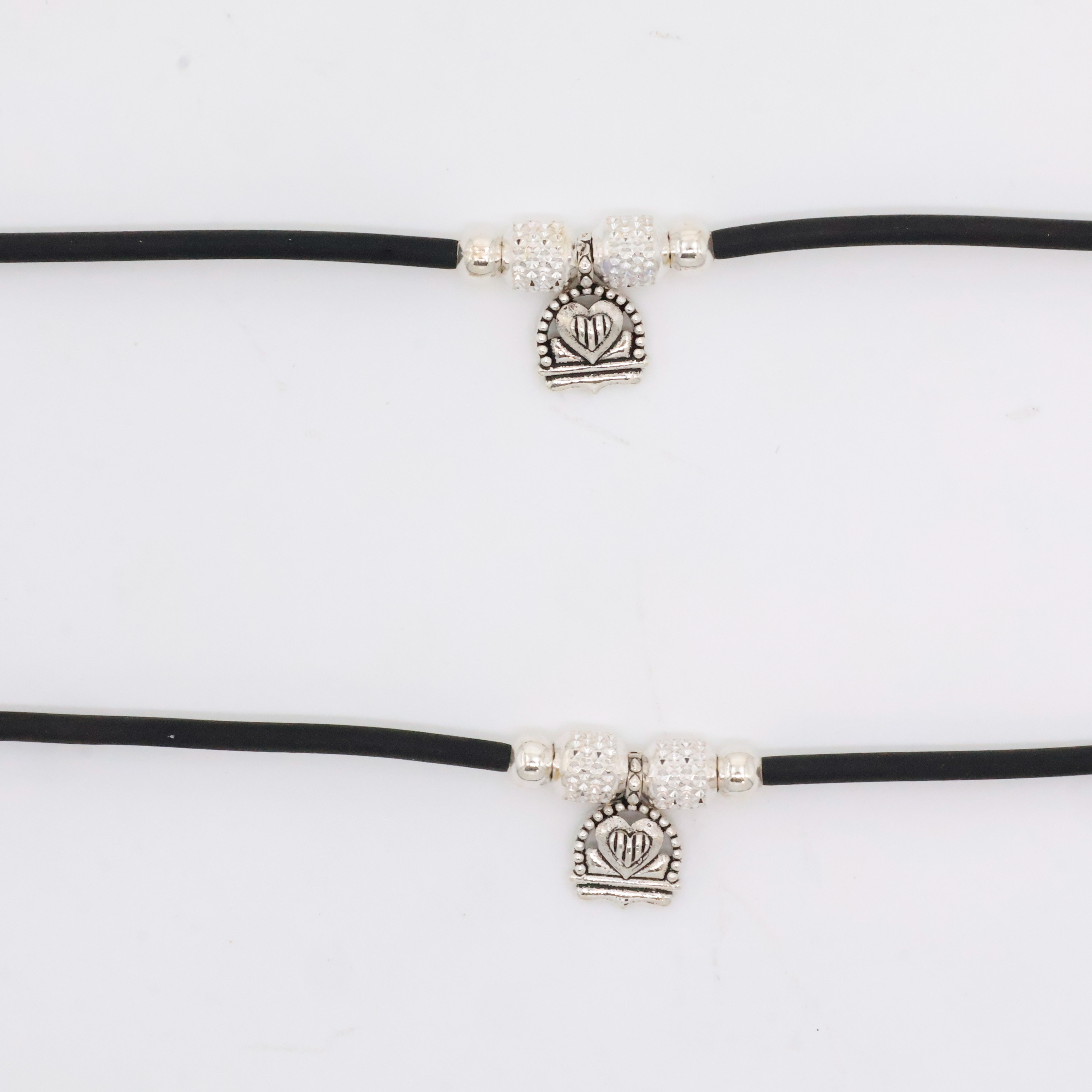 Silver Anklets Pair