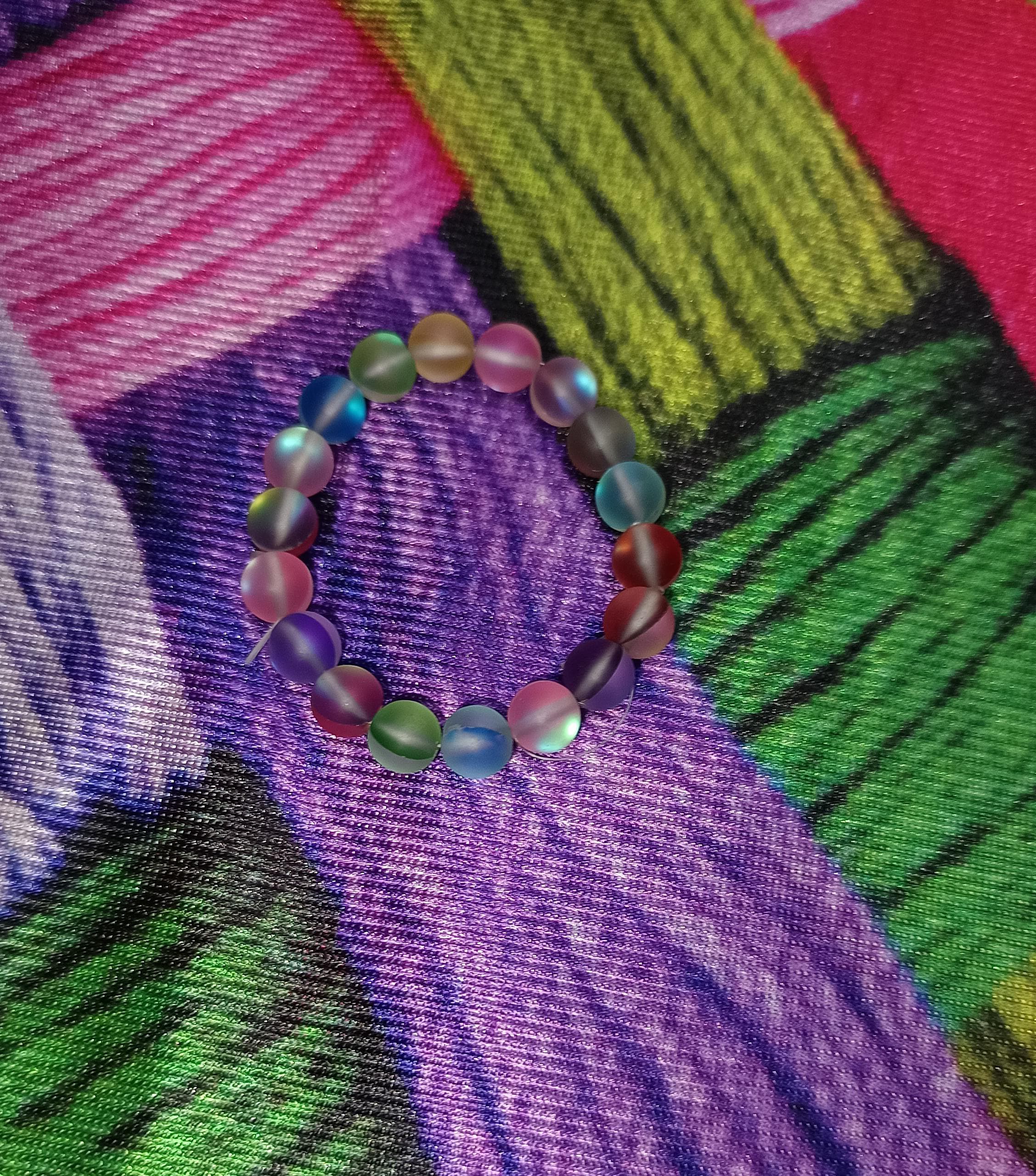 Rainbow Aura Quartz Bracelet