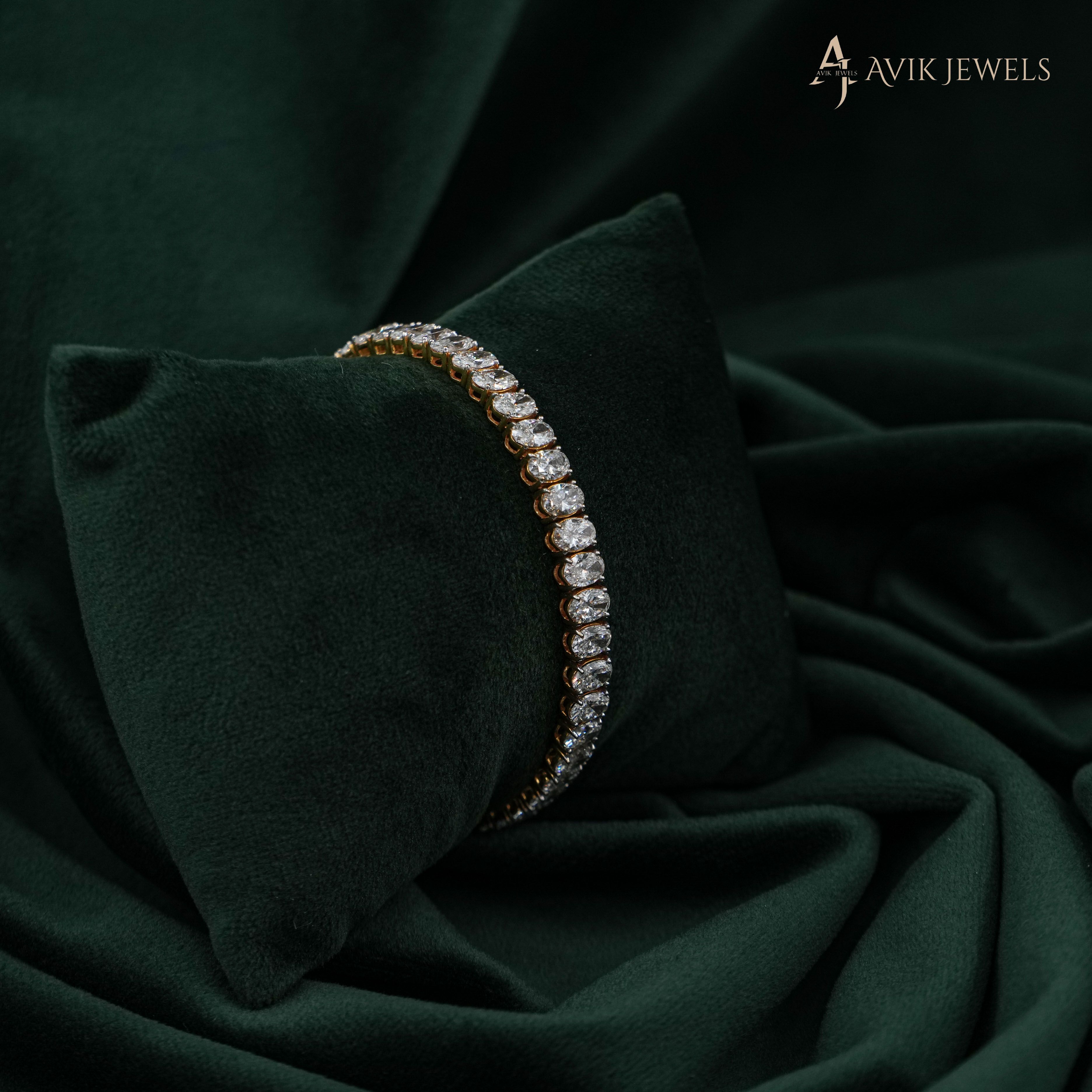 Avik Jewels - Lab Grown Diamond Tennis Bracelet