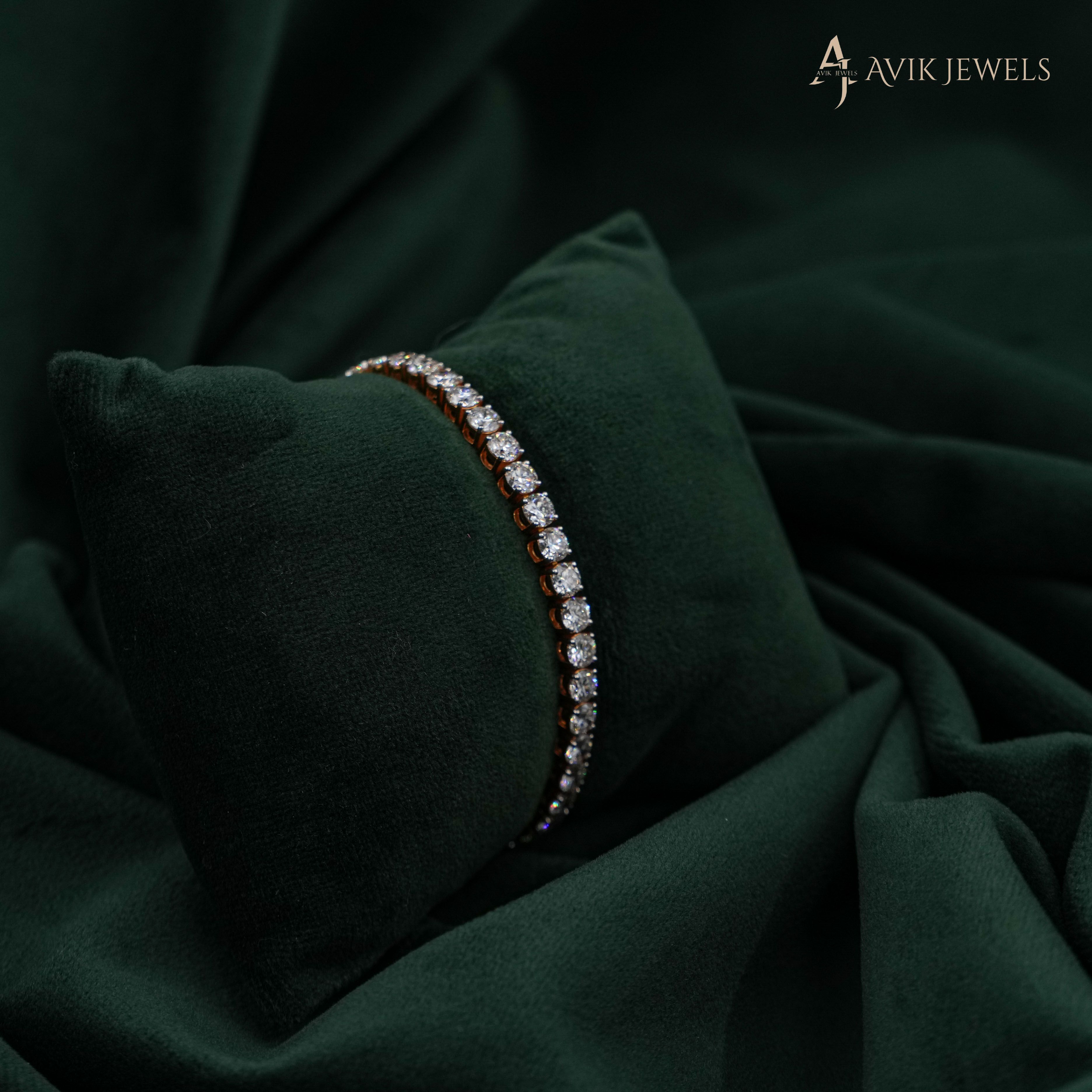 Avik Jewels - Lab Grown Diamond Tennis Bracelet