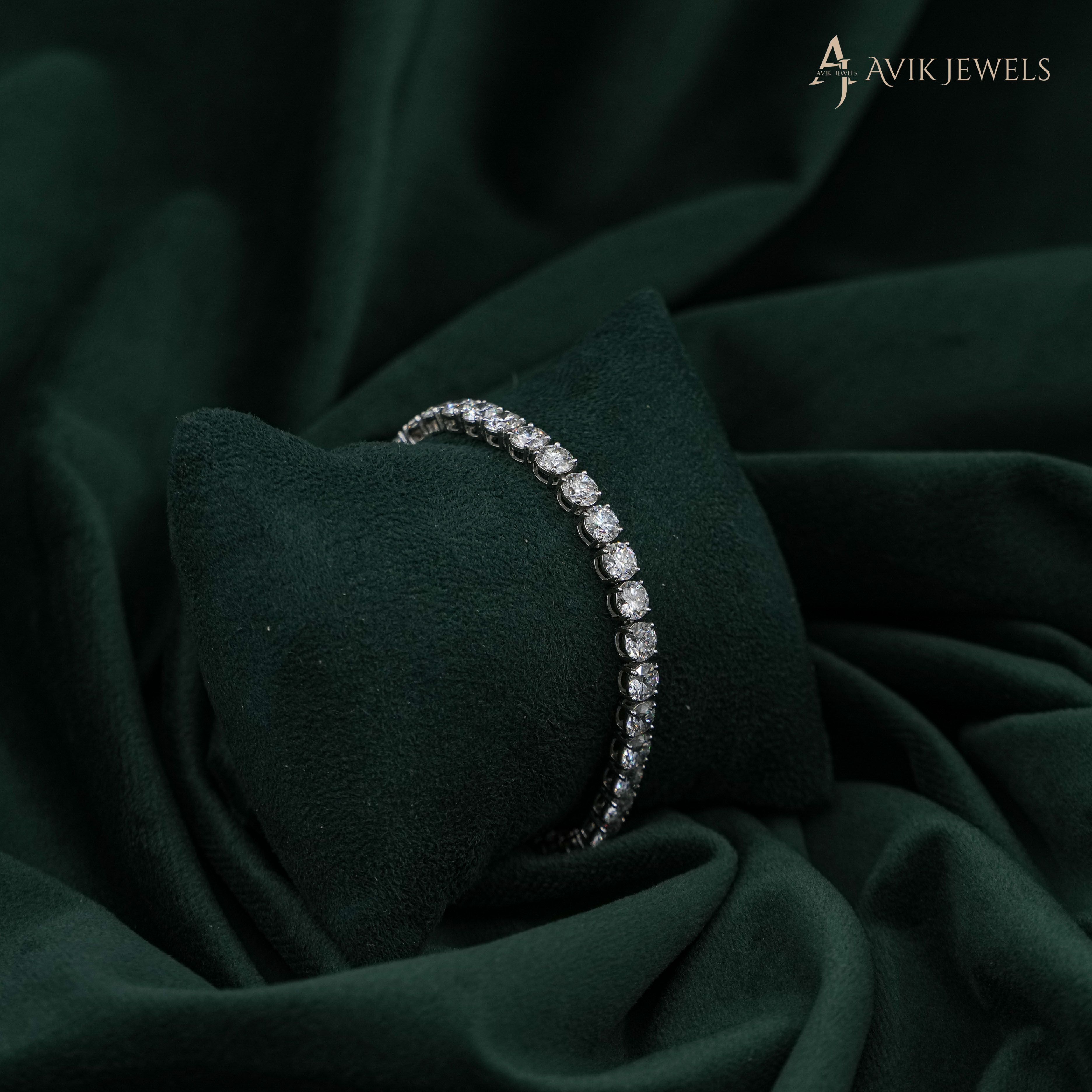 Avik Jewels - Lab Grown Diamond Tennis Bracelet