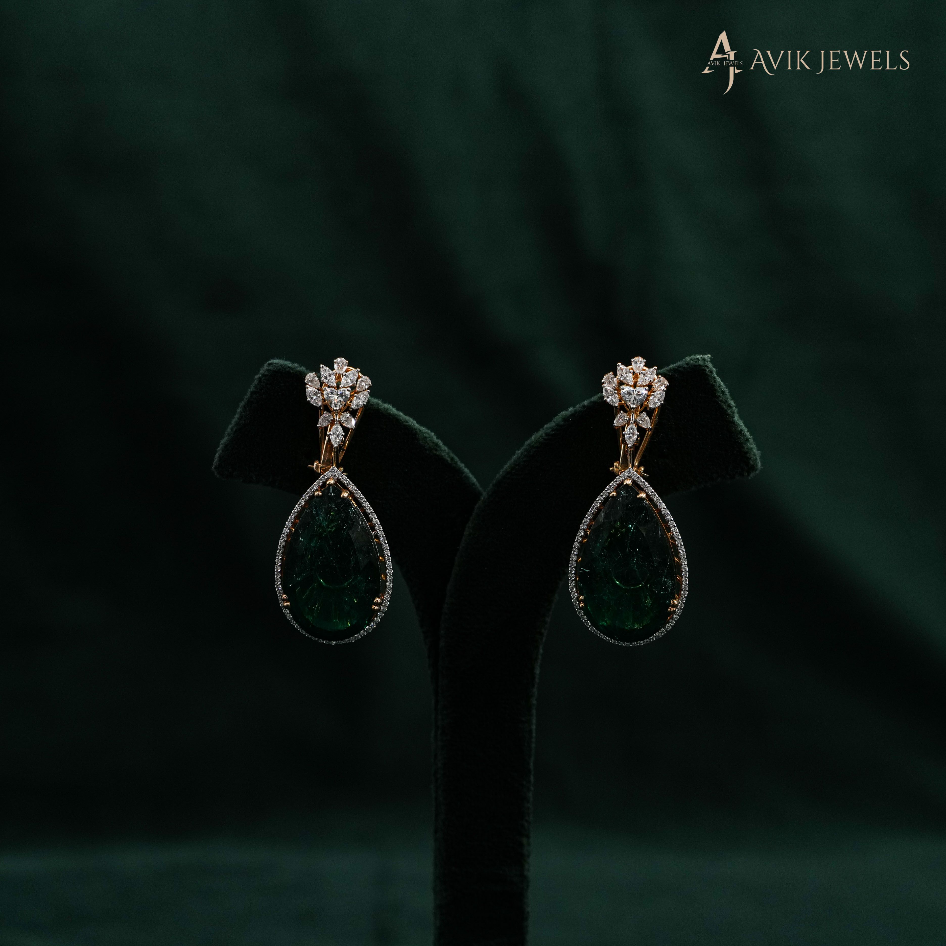 Emerald Drop Earrings