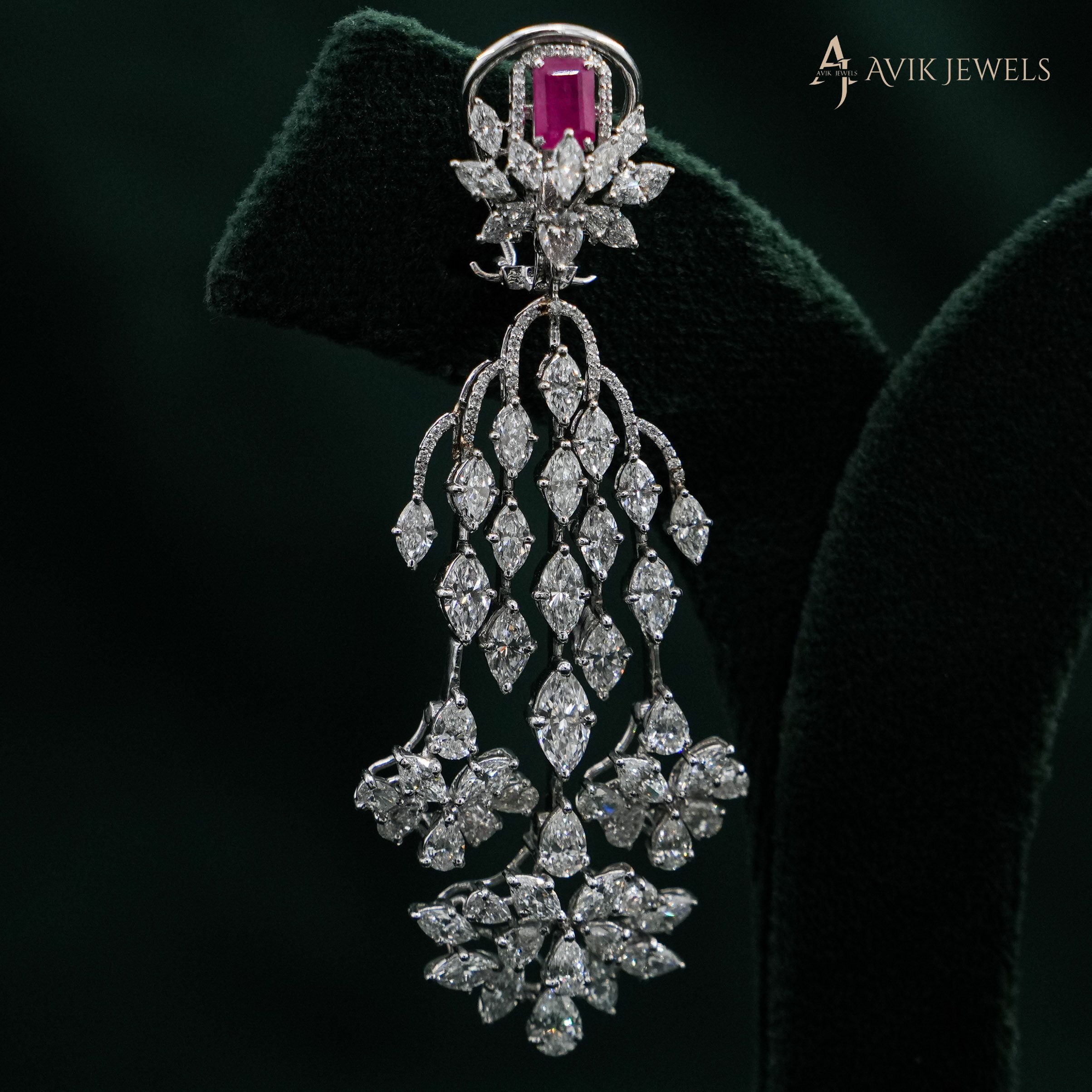 Avik Jewels - Emerald Drop Earrings