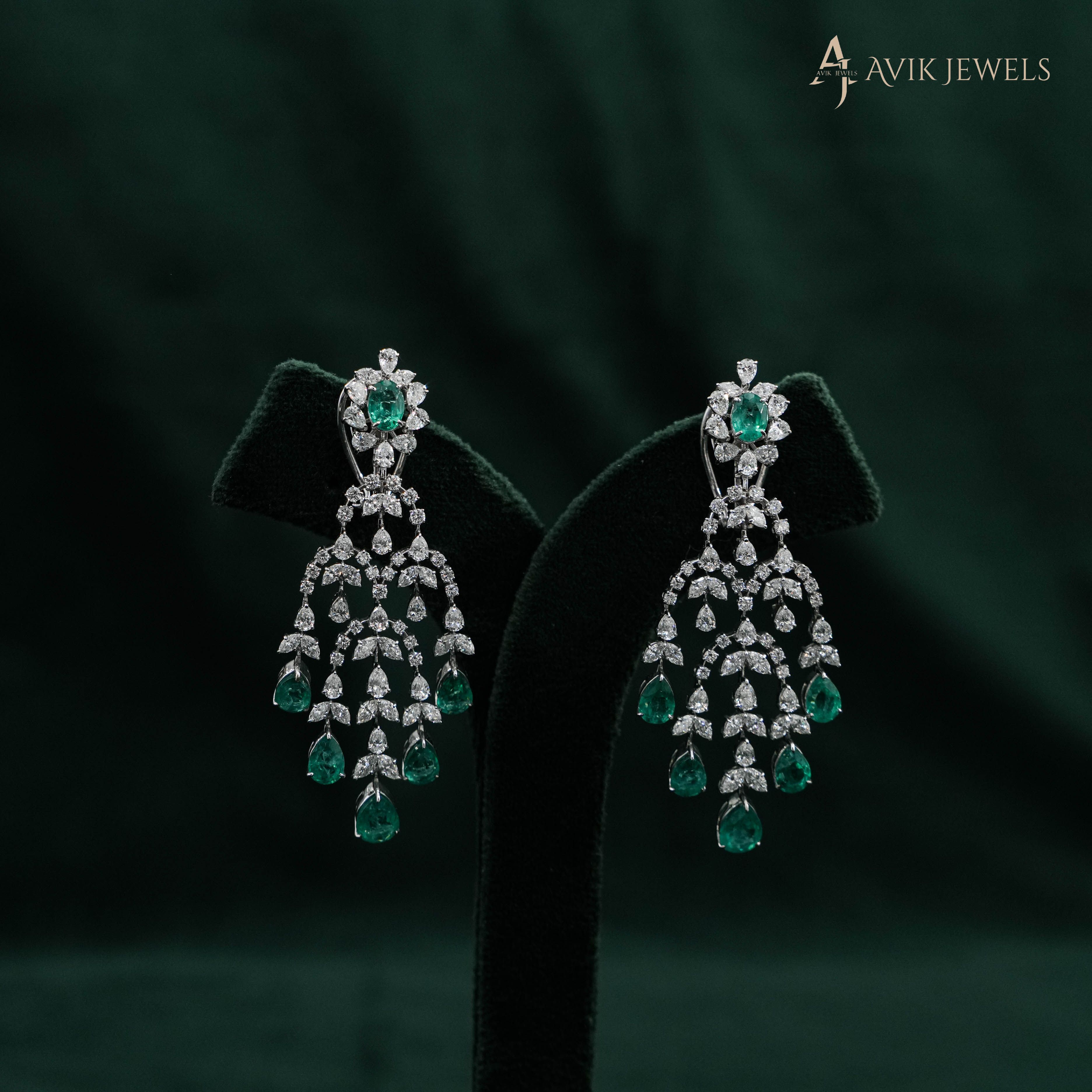 Emerald Drop Earrings