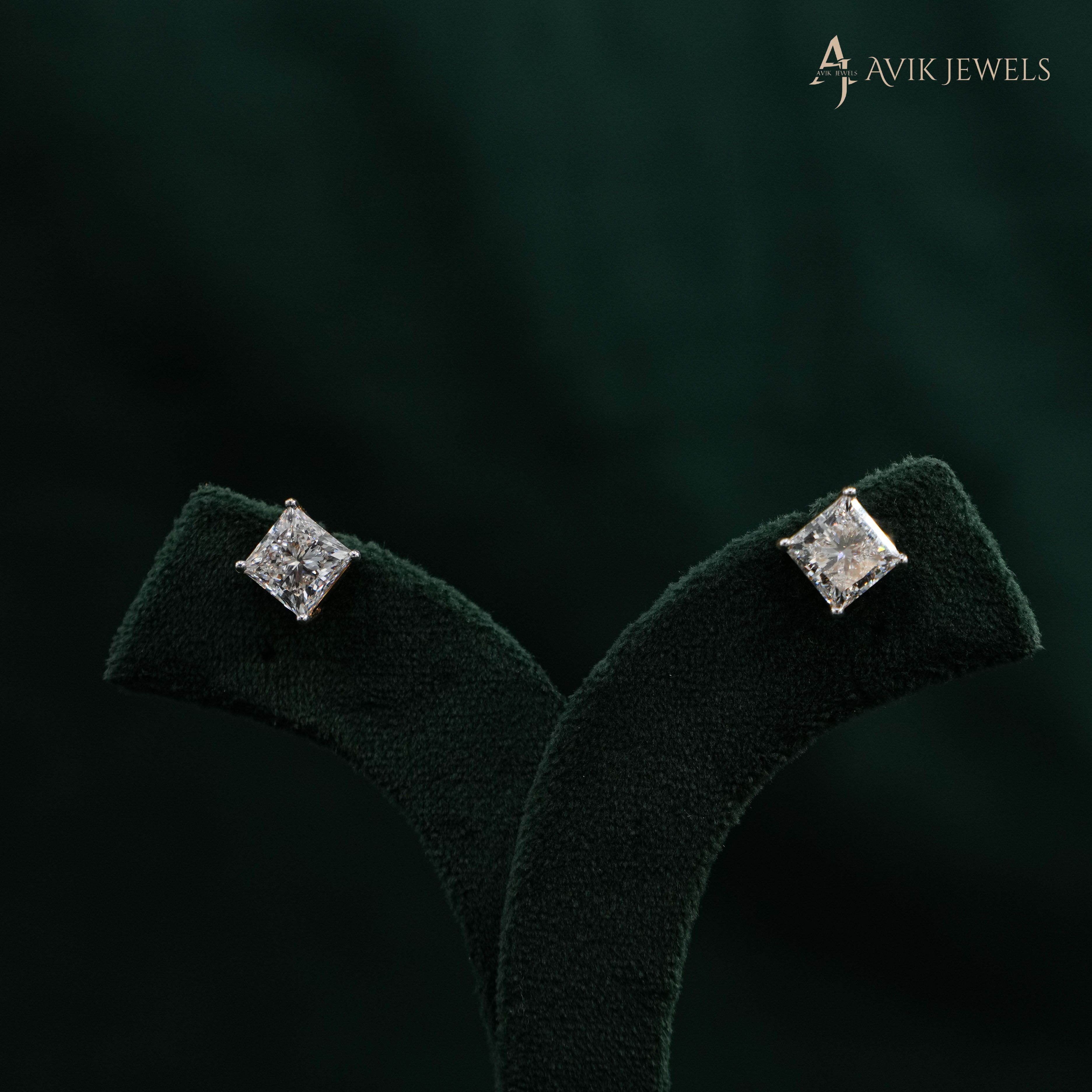 Avik Jewels - Lab Grown Diamond Flower Studs